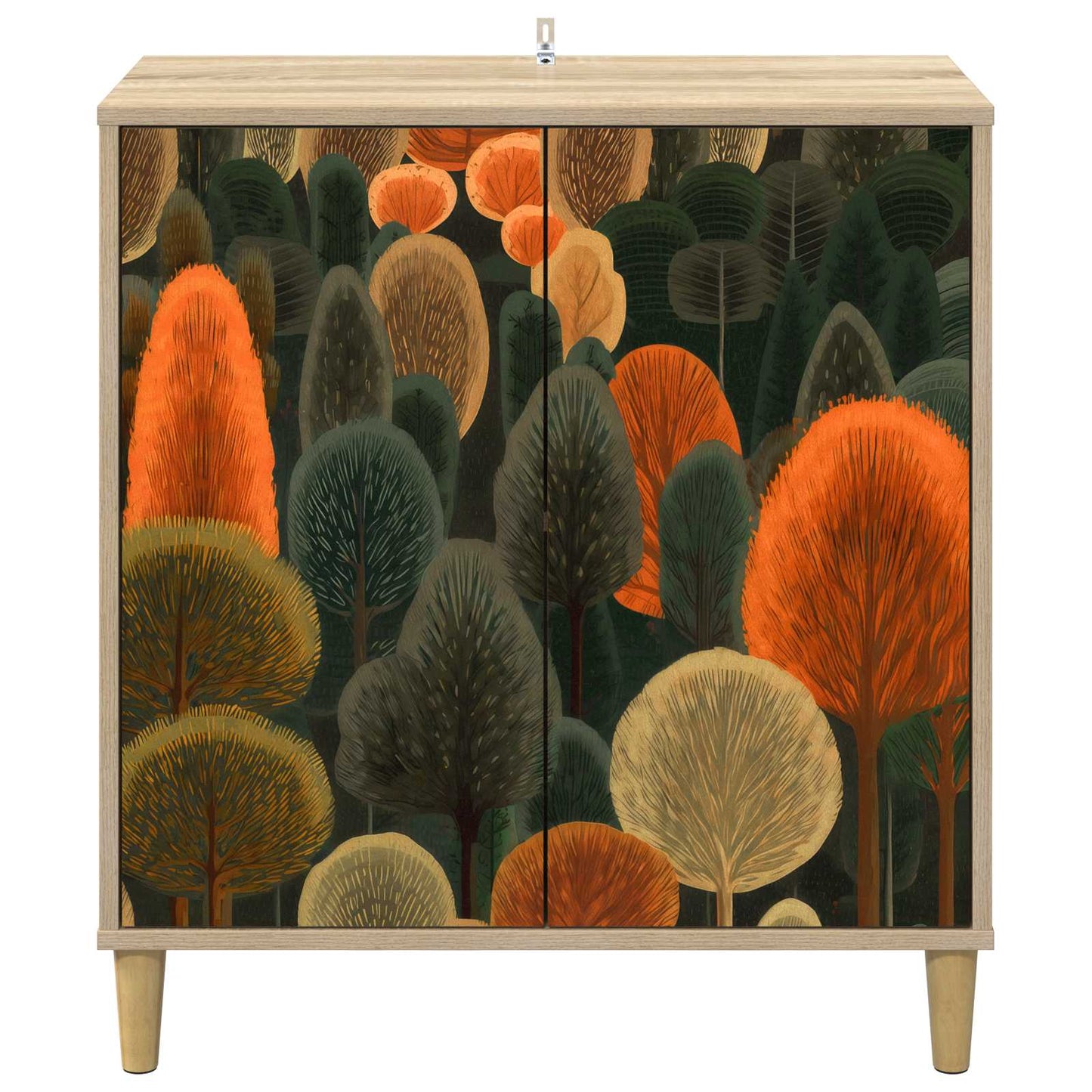 Serviesskap ZAANDAM Sonoma 69 x 33 x 75 cm Konstruert tre
