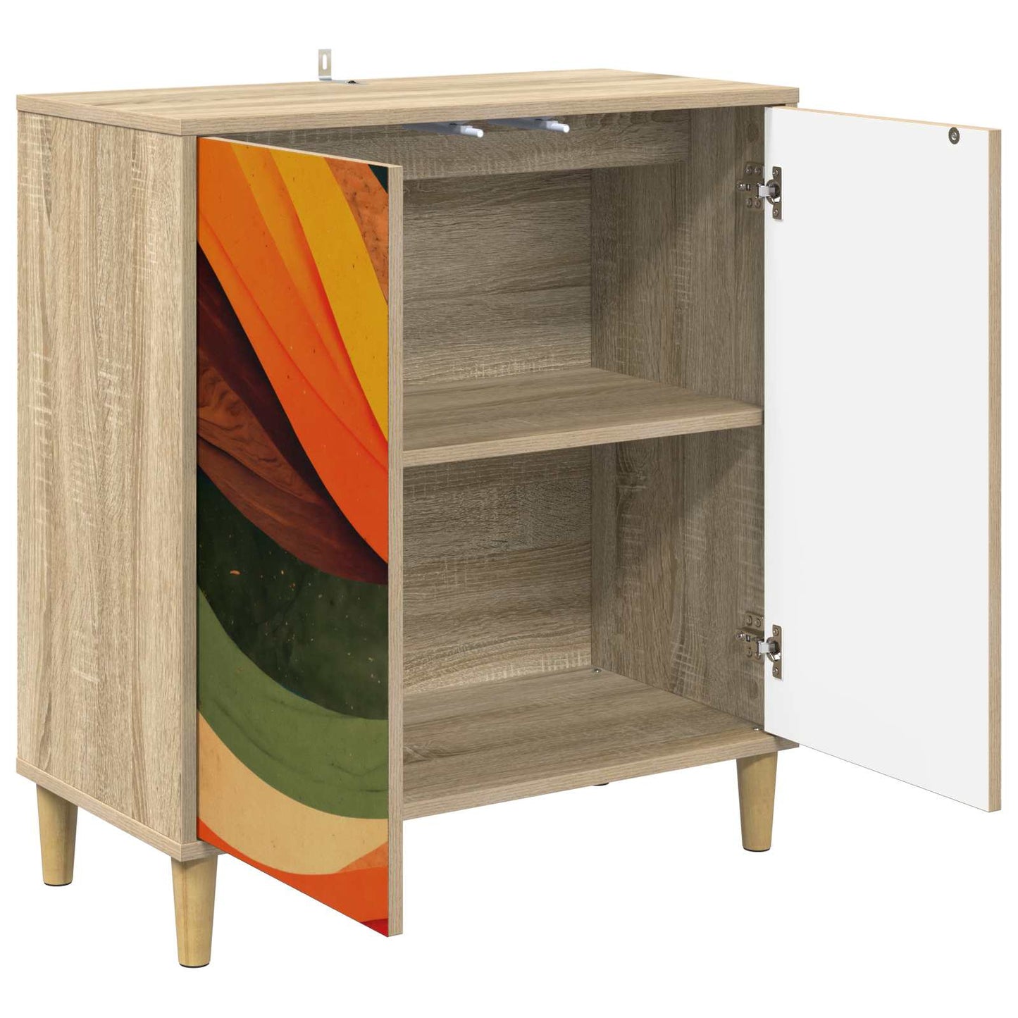 Serviesskap BONN Sonoma 69 x 33 x 75 cm Konstruert tre