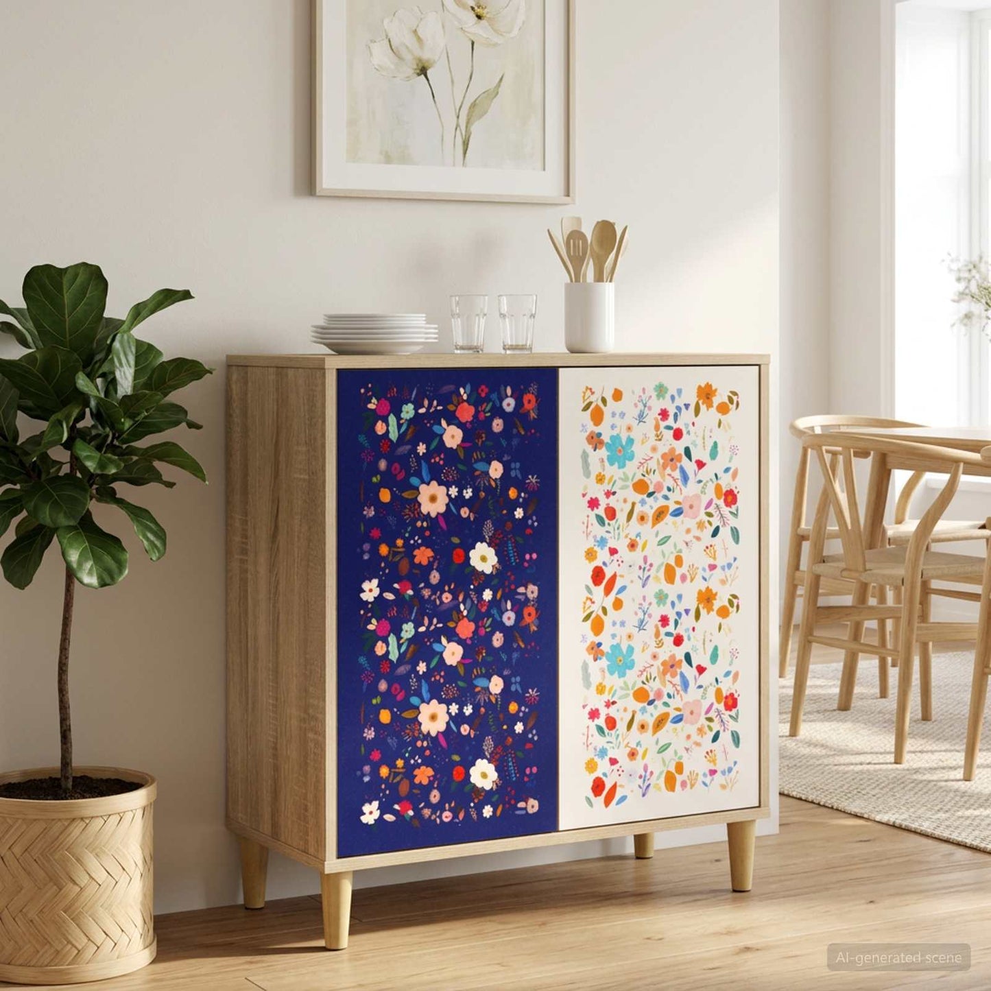 Serviesskap MAINZ Sonoma 69 x 33 x 75 cm Konstruert tre