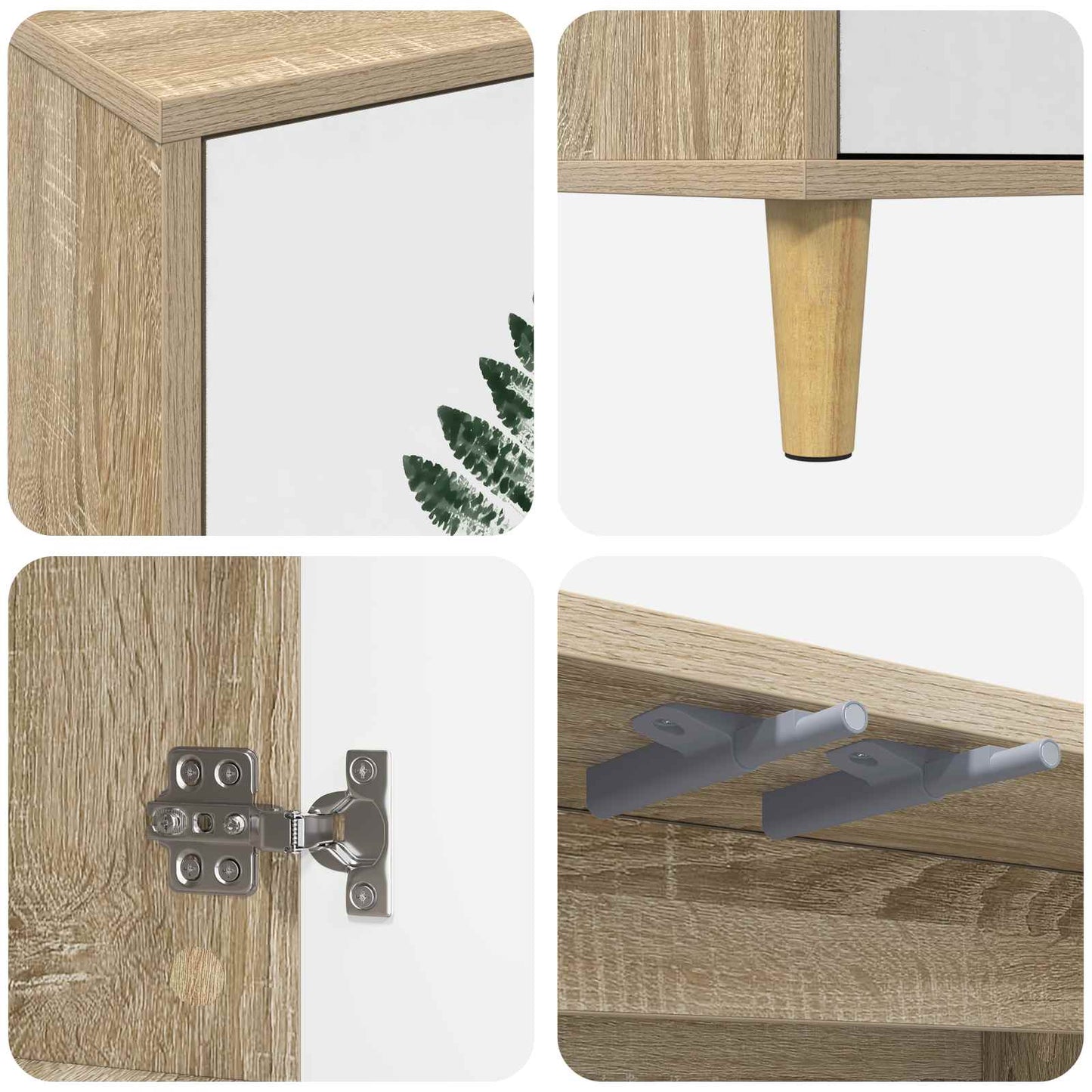 Serviesskap HANAU Sonoma 69 x 33 x 75 cm Konstruert tre