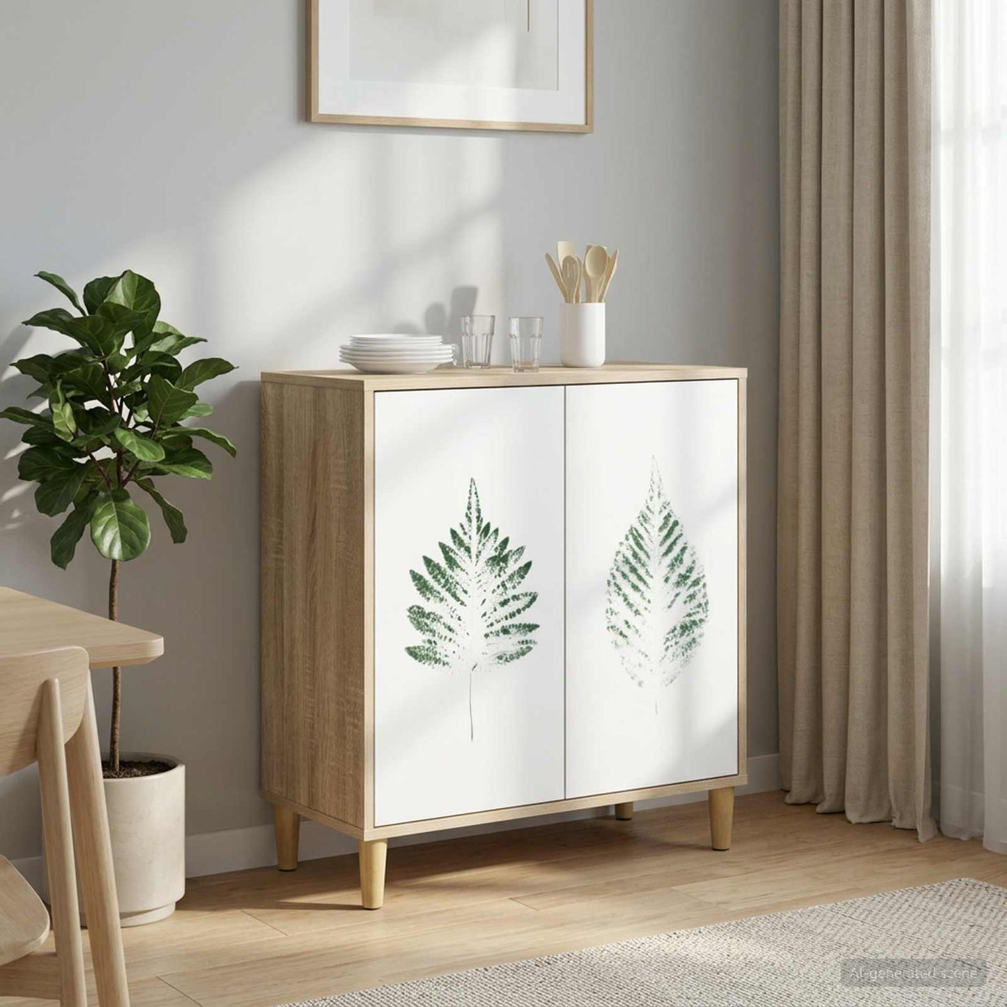 Serviesskap HANAU Sonoma 69 x 33 x 75 cm Konstruert tre