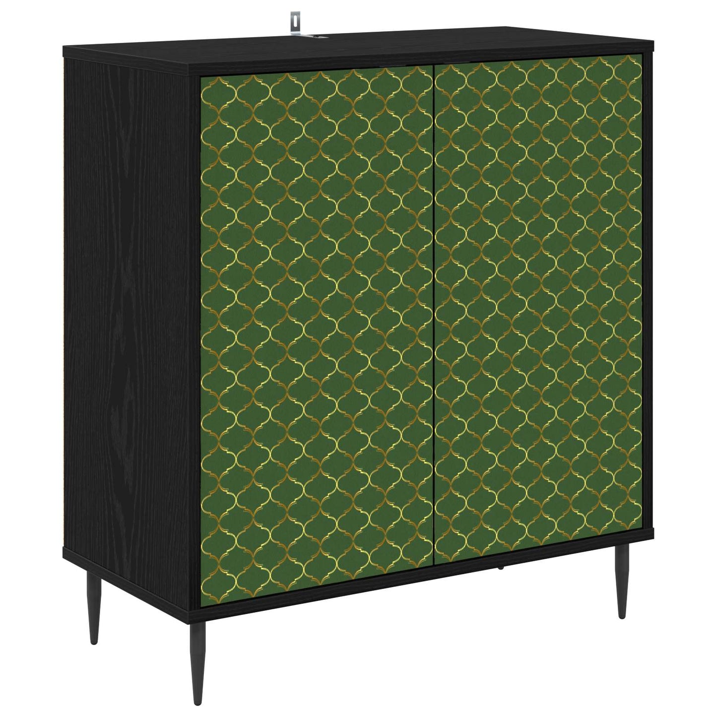 Serviesskap GELEEN Svart eik 69 x 33 x 76 cm Konstruert tre