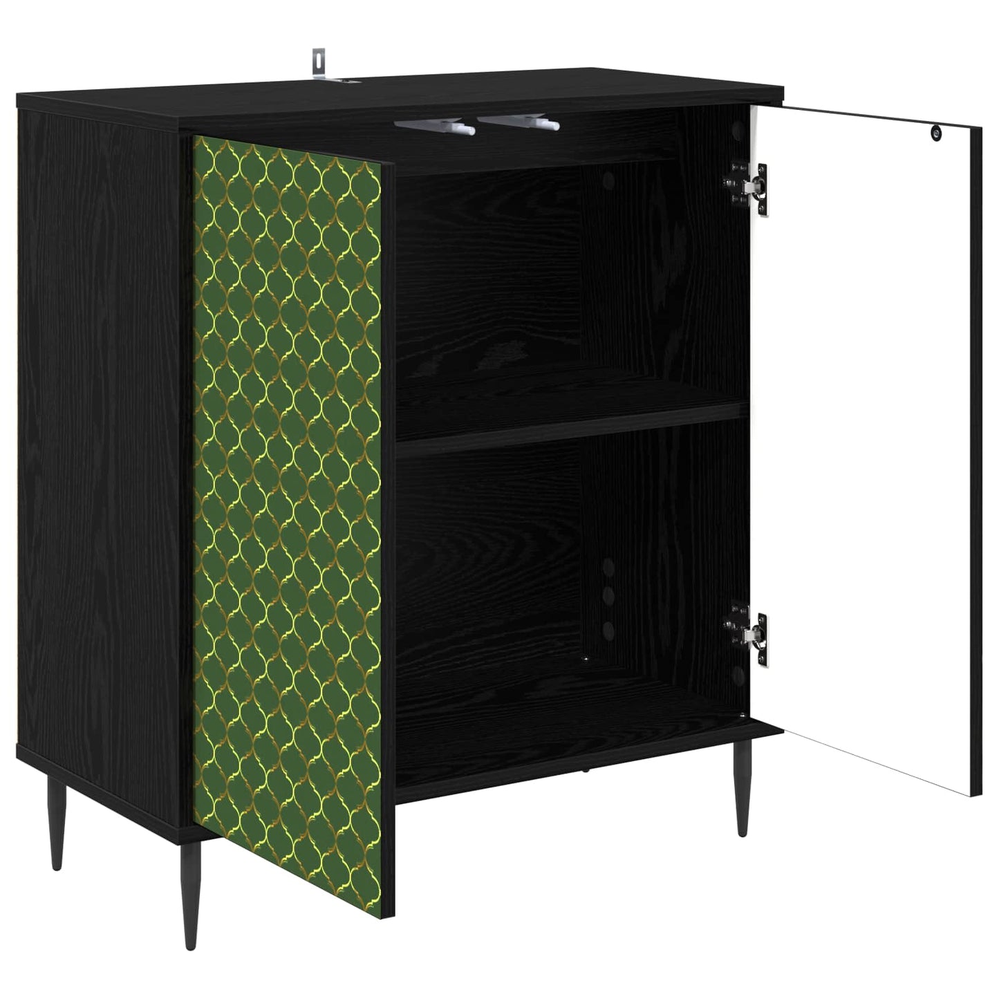 Serviesskap GELEEN Svart eik 69 x 33 x 76 cm Konstruert tre