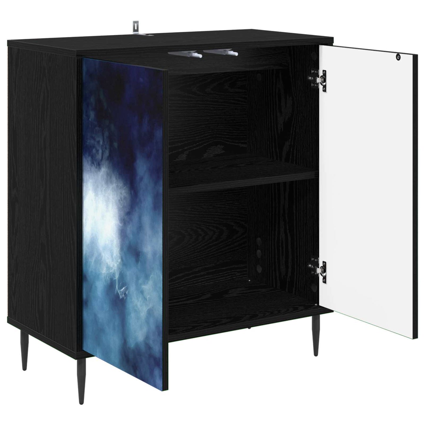 Serviesskap RAALTE Svart eik 69 x 33 x 76 cm Konstruert tre