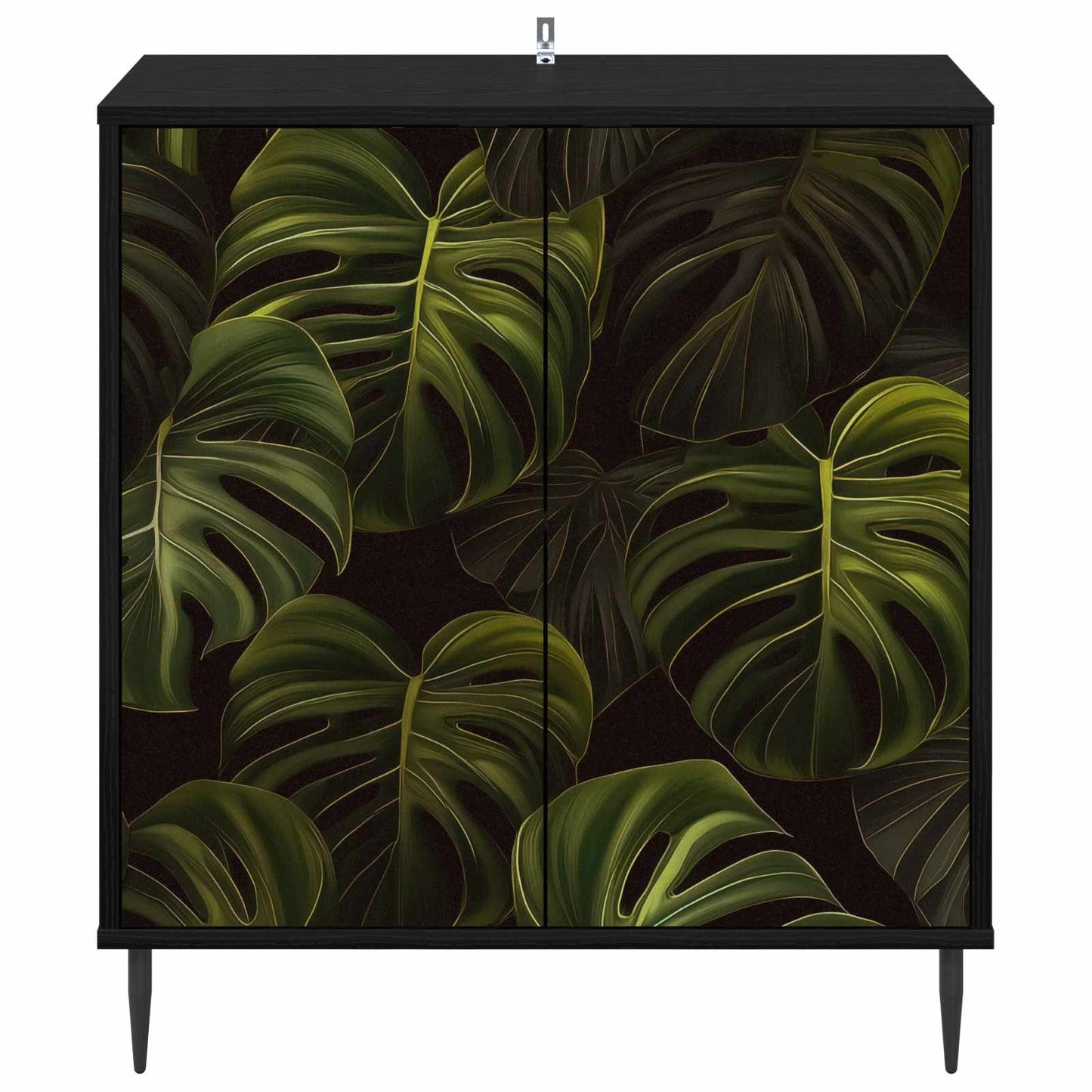 Serviesskap ELBURG Svart eik 69 x 33 x 76 cm Konstruert tre