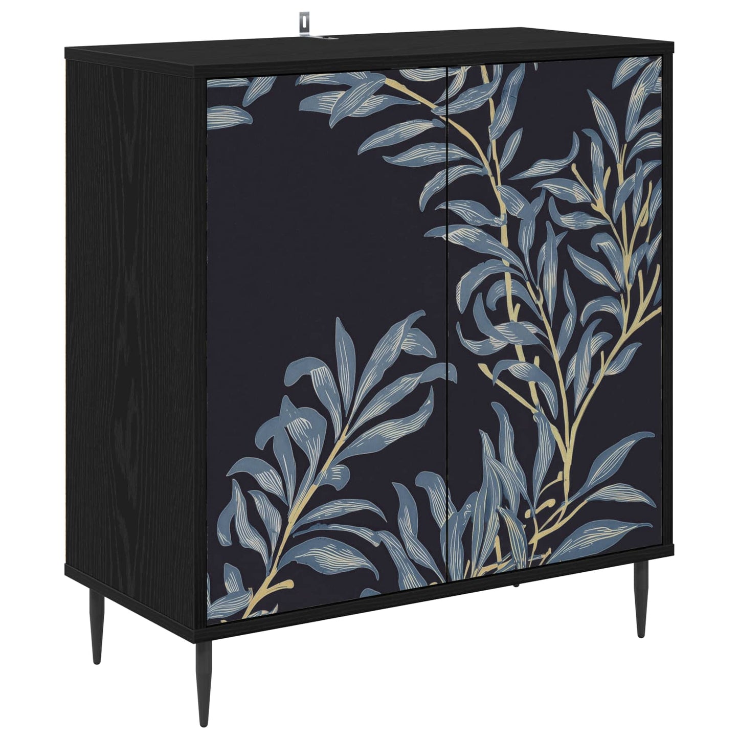 Serviesskap DOKKUM Svart eik 69 x 33 x 76 cm Konstruert tre