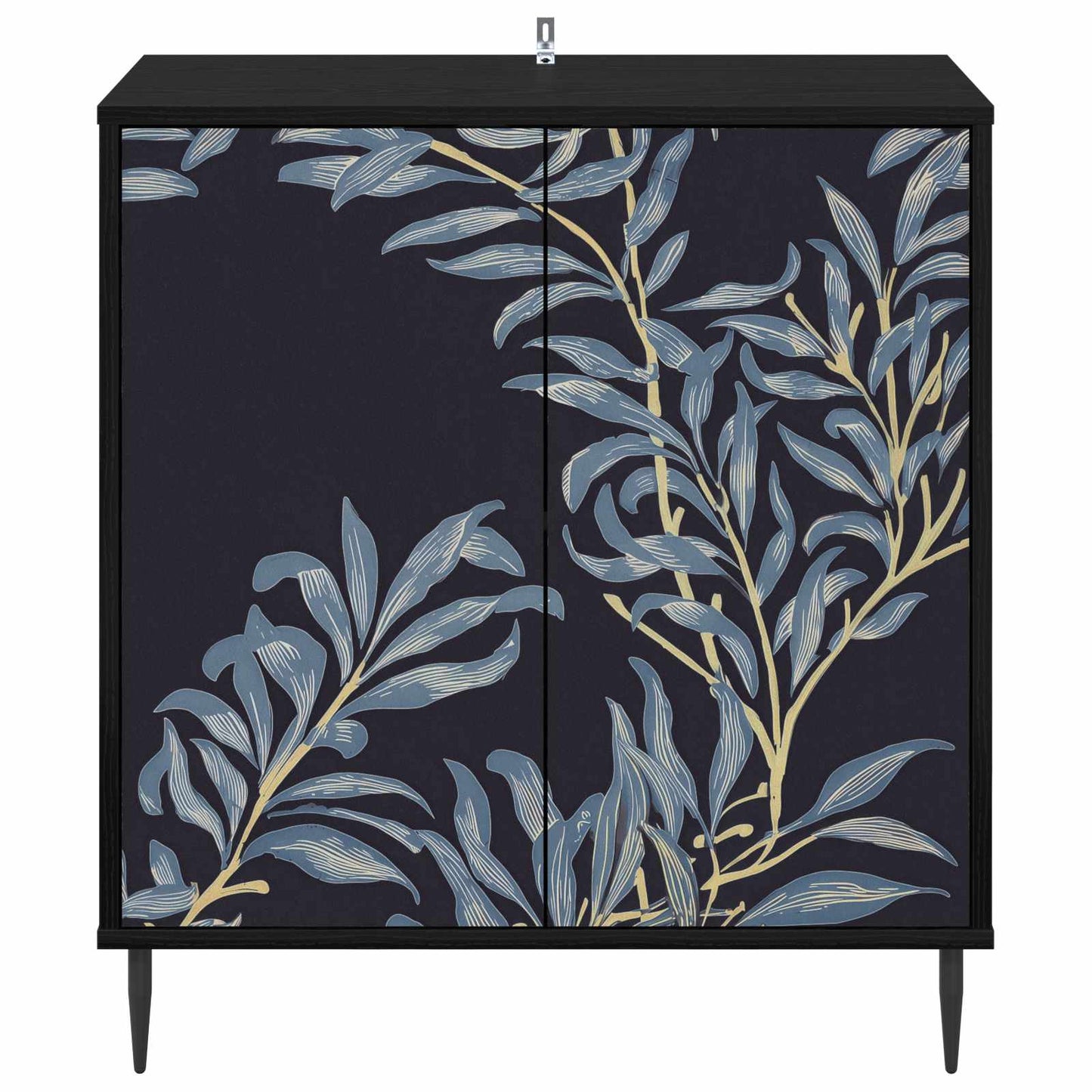 Serviesskap DOKKUM Svart eik 69 x 33 x 76 cm Konstruert tre