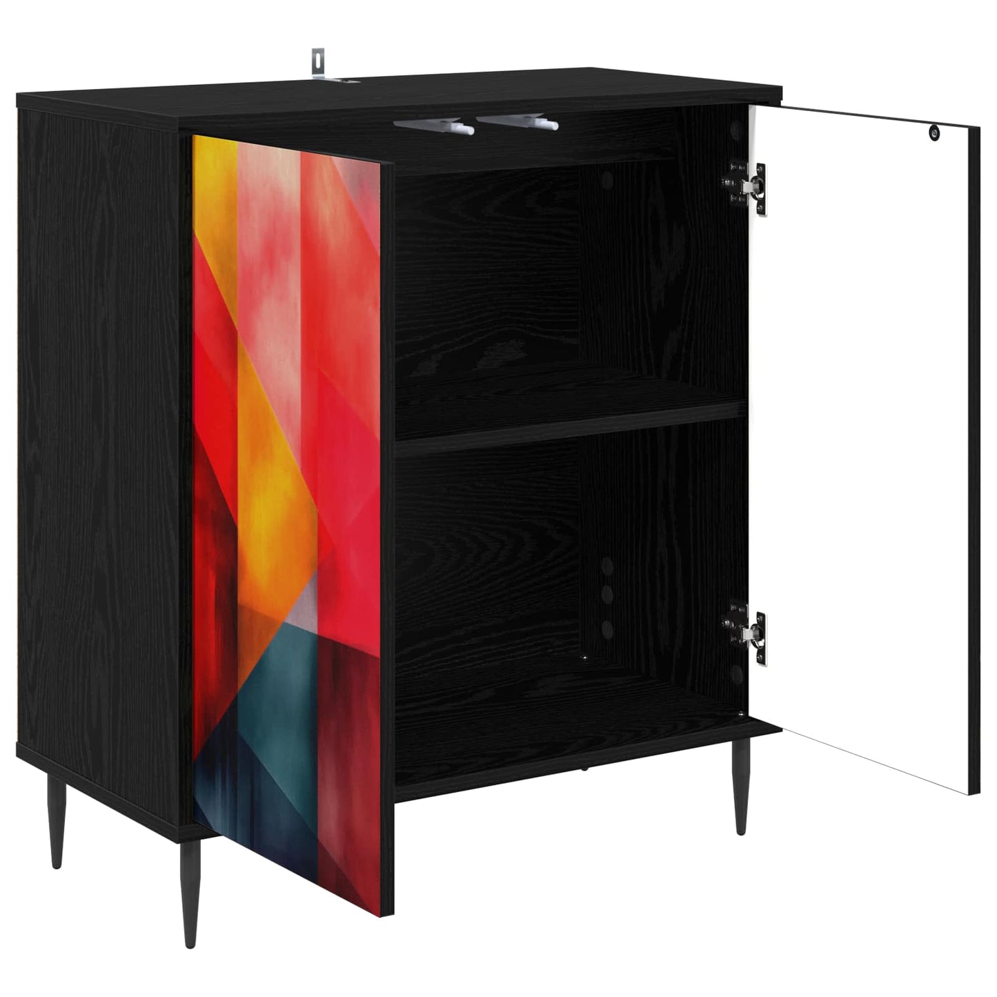 Serviesskap HEESCH Svart eik 69 x 33 x 76 cm Konstruert tre