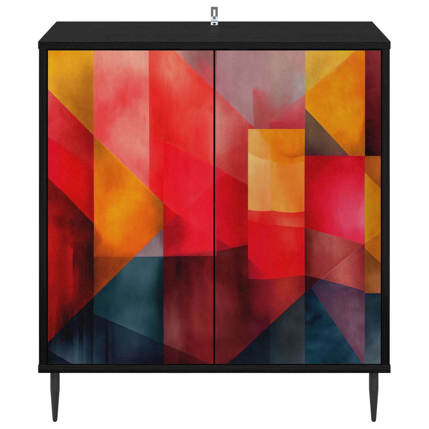 Serviesskap HEESCH Svart eik 69 x 33 x 76 cm Konstruert tre
