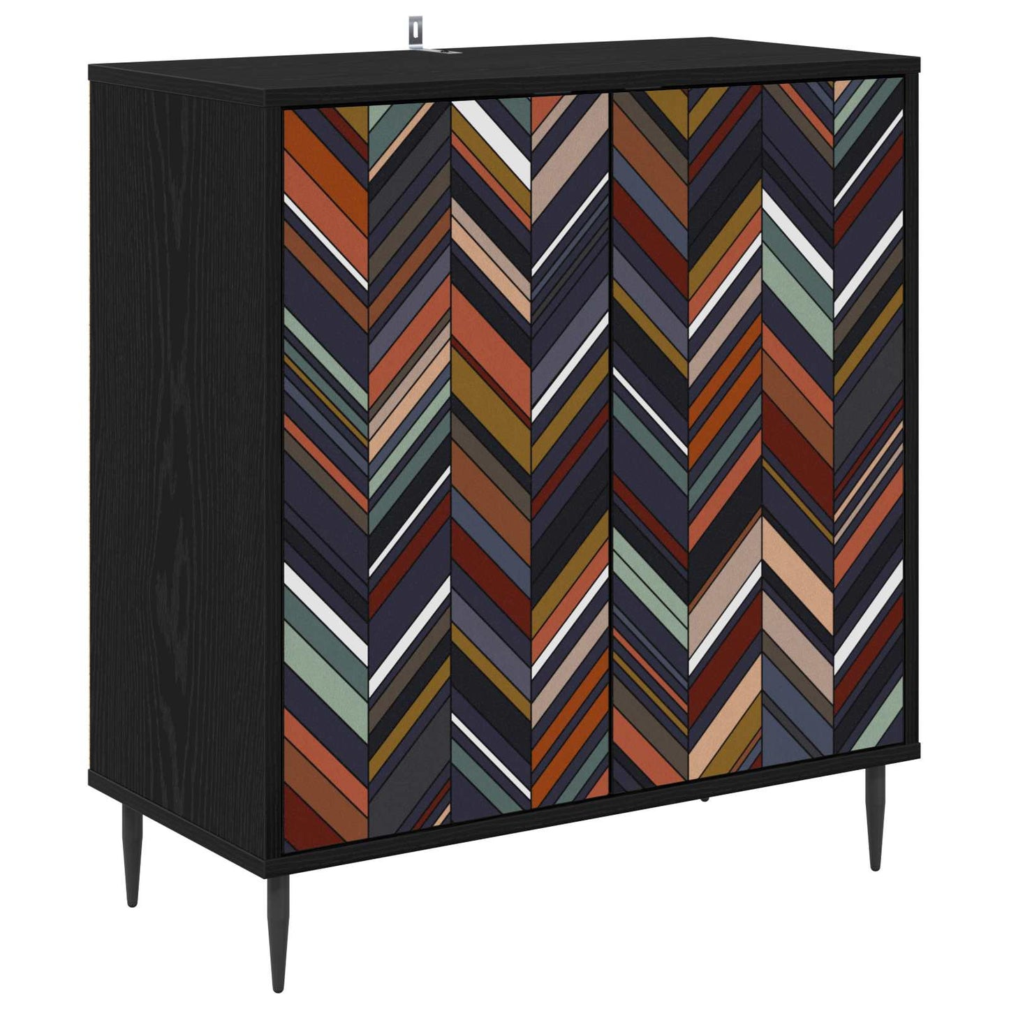 Serviesskap OMMEN Svart eik 69 x 33 x 76 cm Konstruert tre