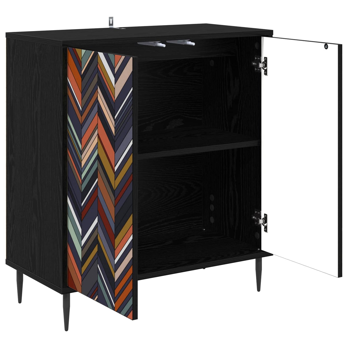 Serviesskap OMMEN Svart eik 69 x 33 x 76 cm Konstruert tre