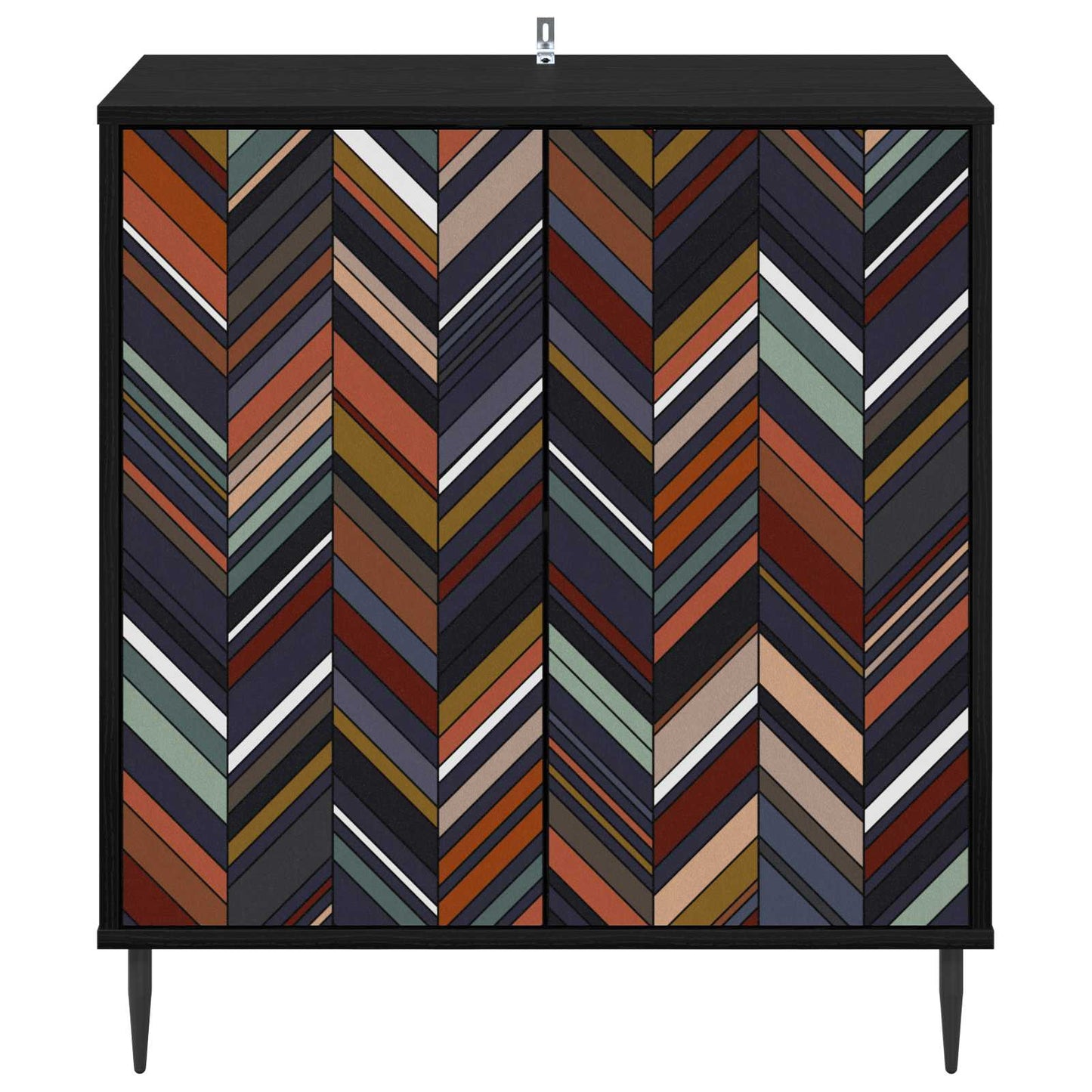 Serviesskap OMMEN Svart eik 69 x 33 x 76 cm Konstruert tre