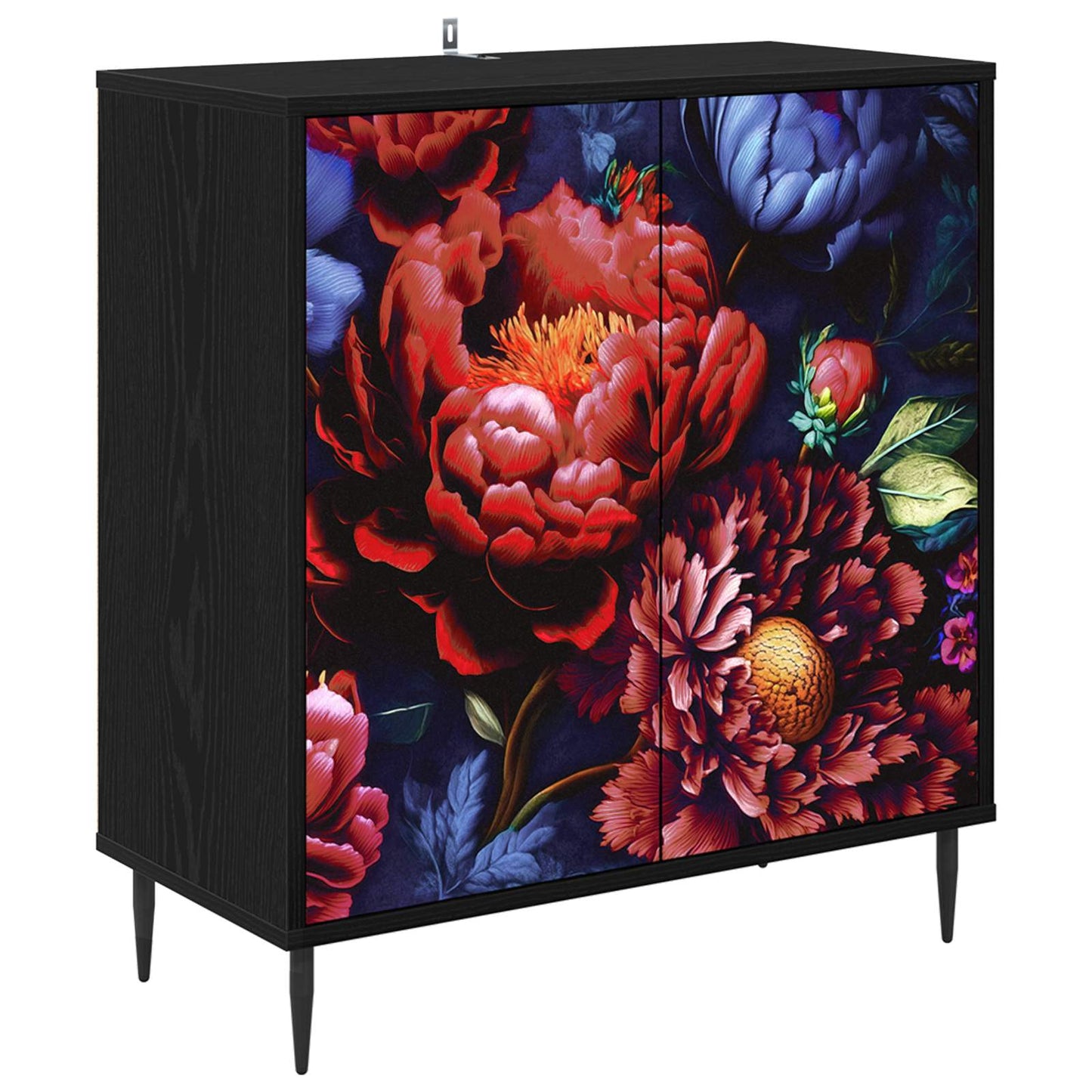 Serviesskap KIEL Svart eik 69 x 33 x 76 cm Konstruert tre