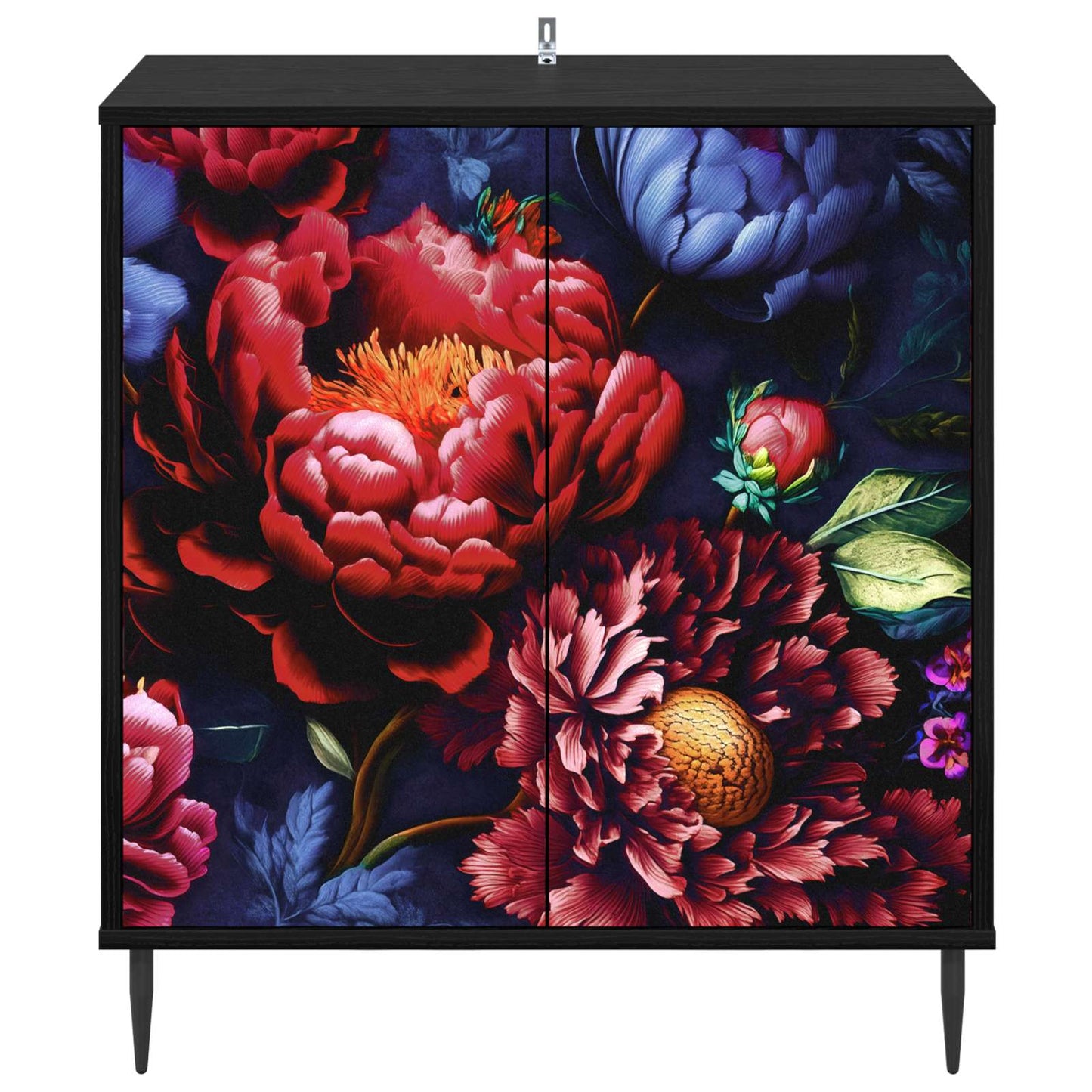 Serviesskap KIEL Svart eik 69 x 33 x 76 cm Konstruert tre