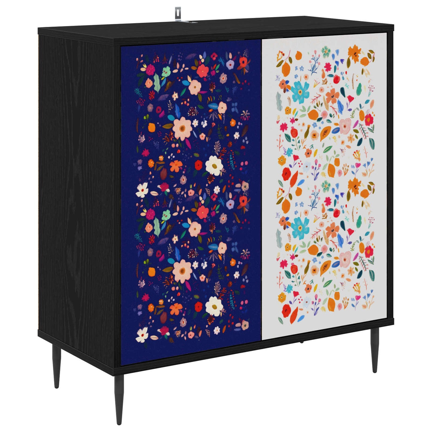 Serviesskap MAINZ Svart eik 69 x 33 x 76 cm Konstruert tre