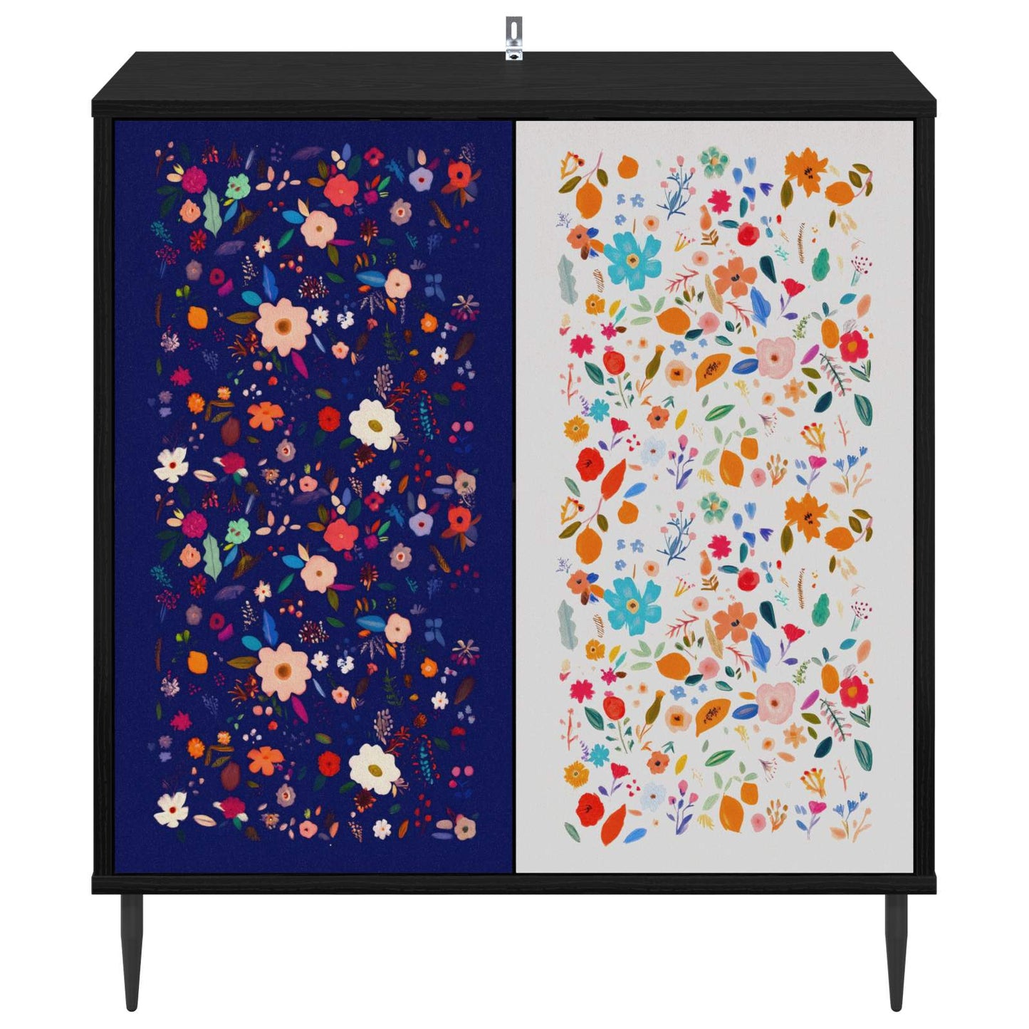 Serviesskap MAINZ Svart eik 69 x 33 x 76 cm Konstruert tre