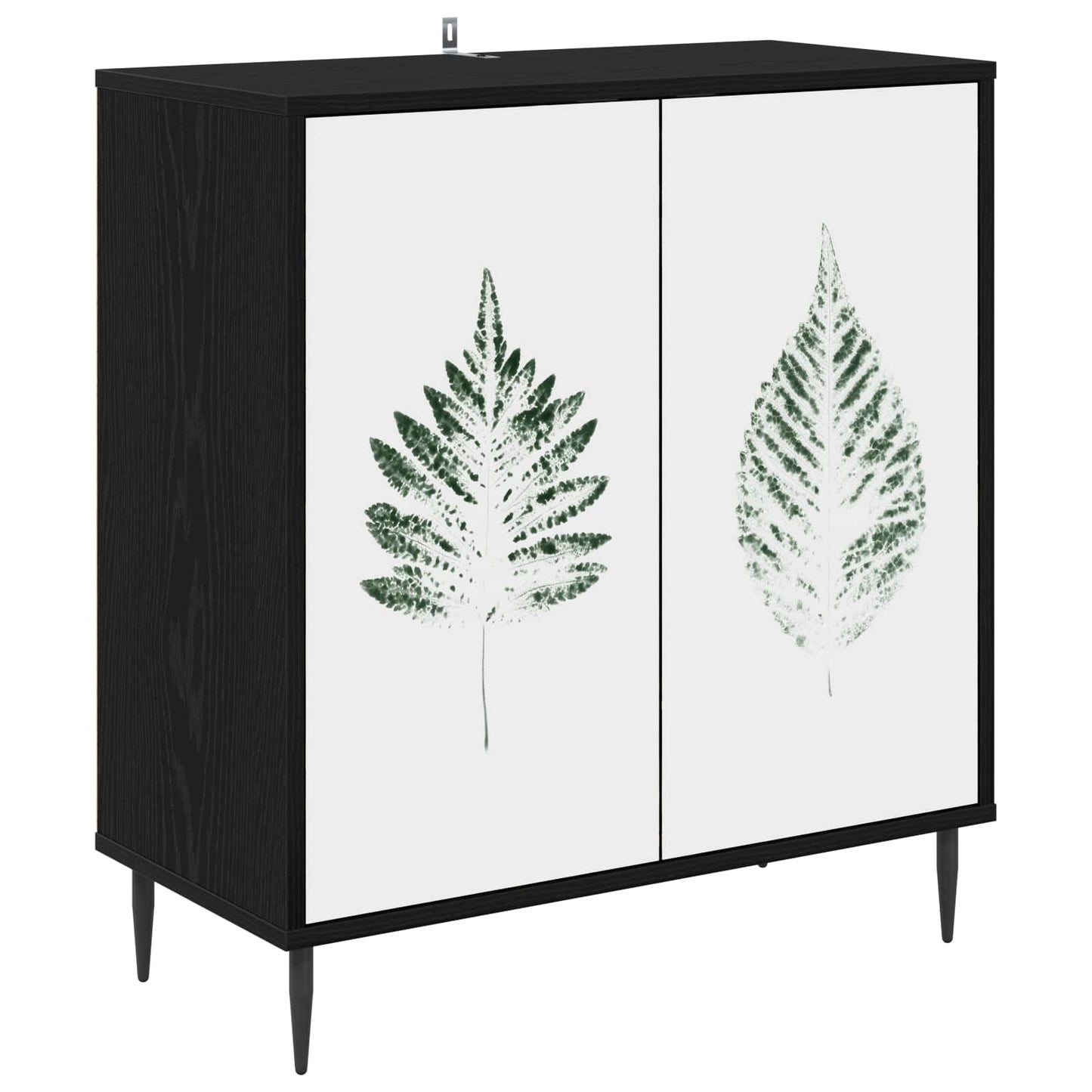 Serviesskap HANAU Svart eik 69 x 33 x 76 cm Konstruert tre