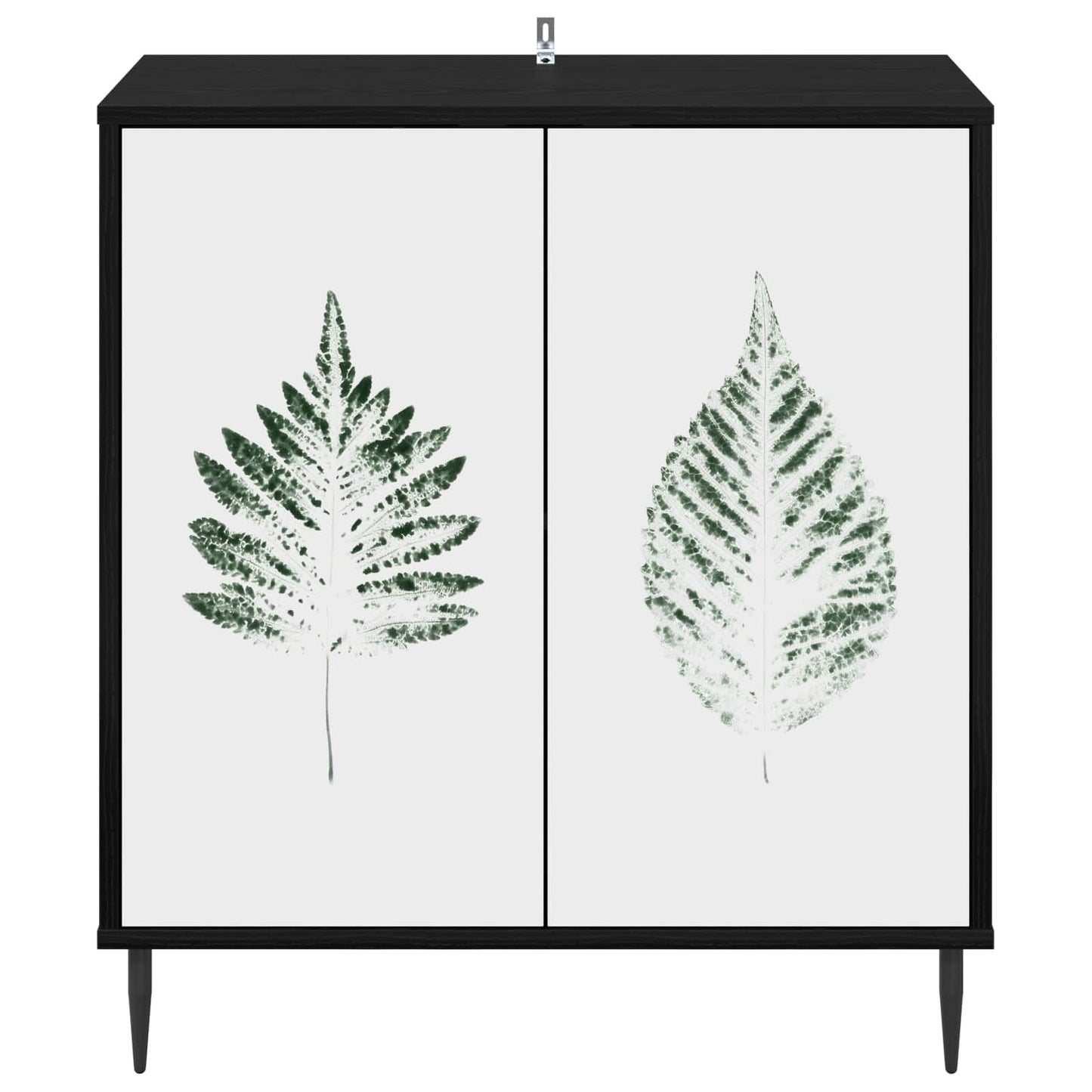 Serviesskap HANAU Svart eik 69 x 33 x 76 cm Konstruert tre