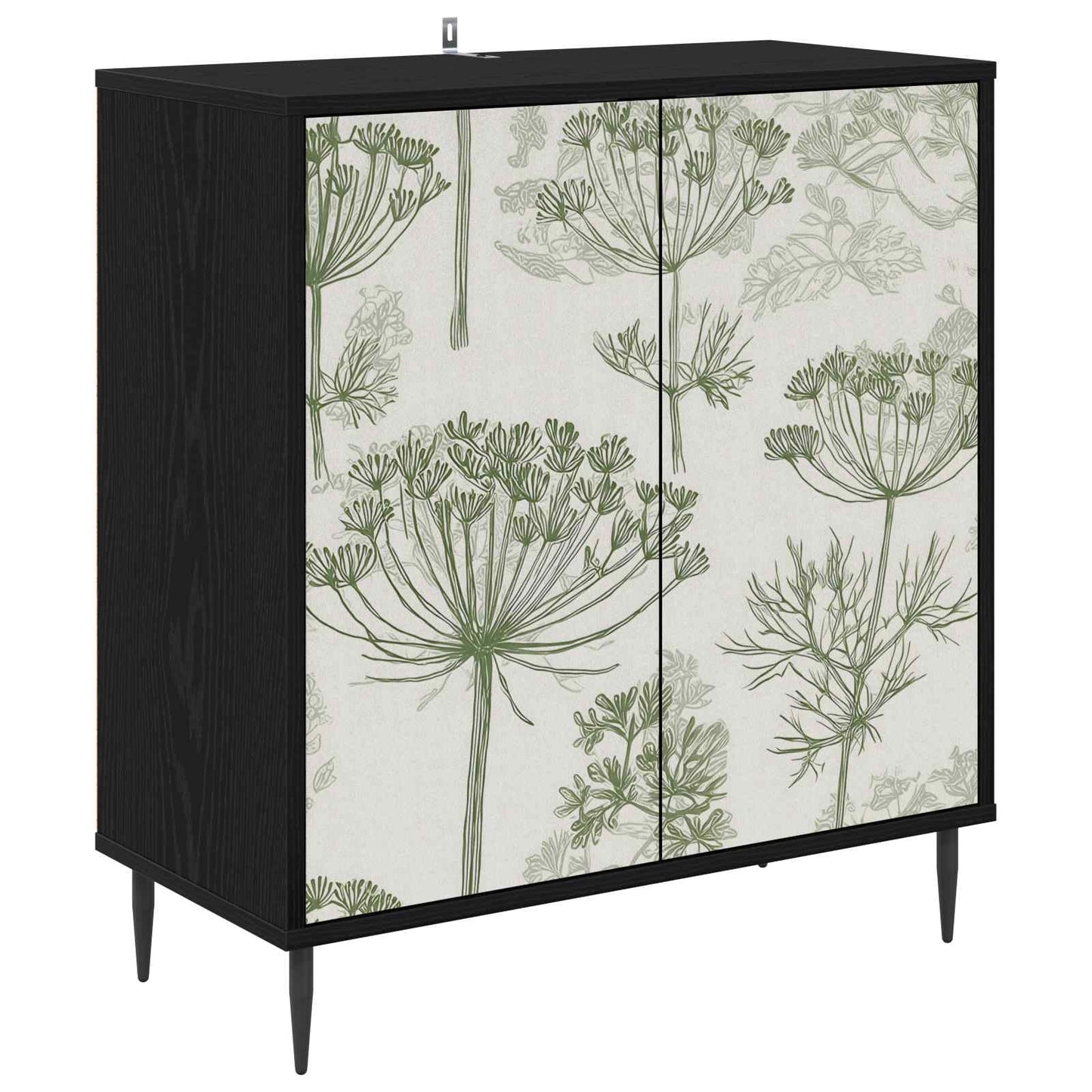 Serviesskap GOTHA Svart eik 69 x 33 x 76 cm Konstruert tre