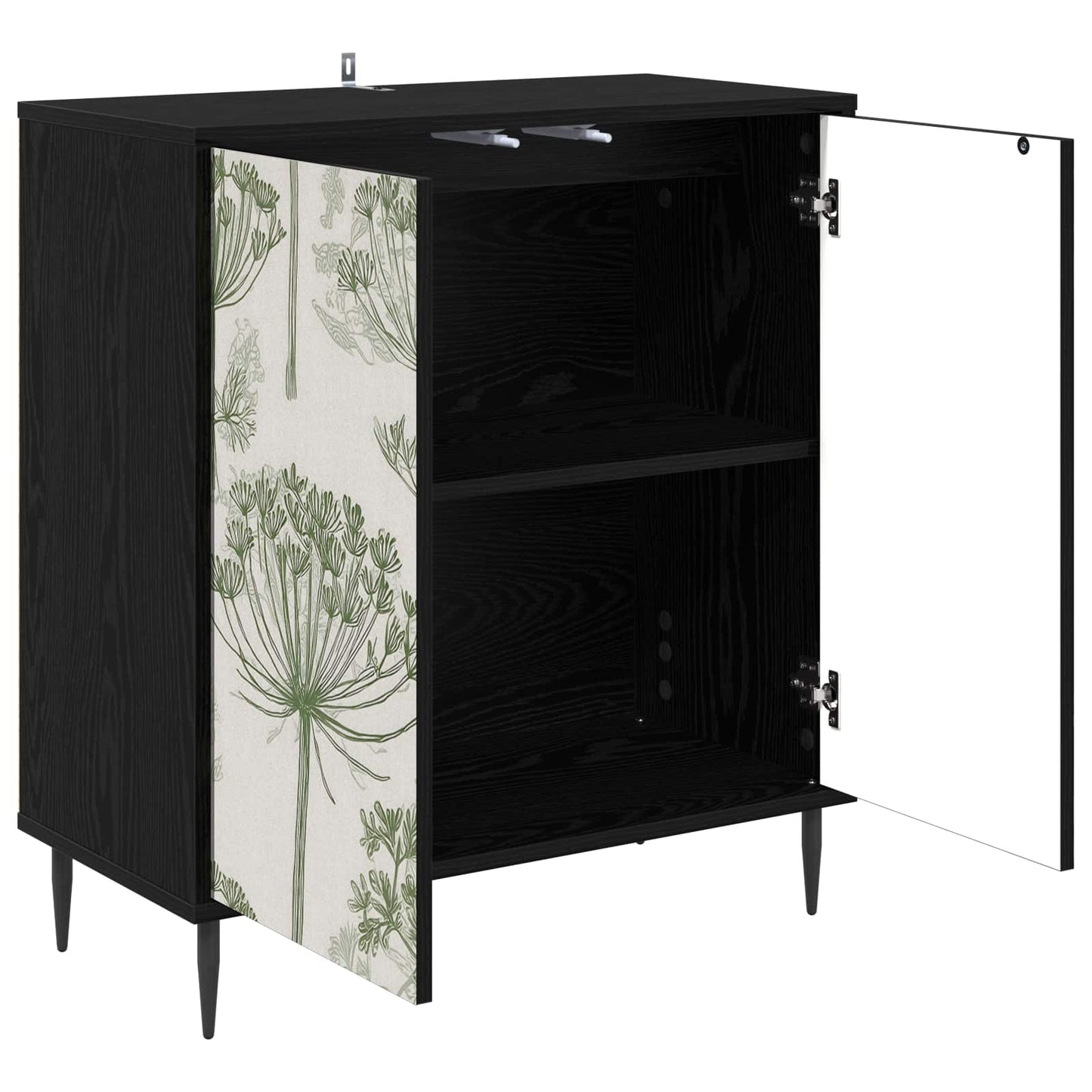 Serviesskap GOTHA Svart eik 69 x 33 x 76 cm Konstruert tre