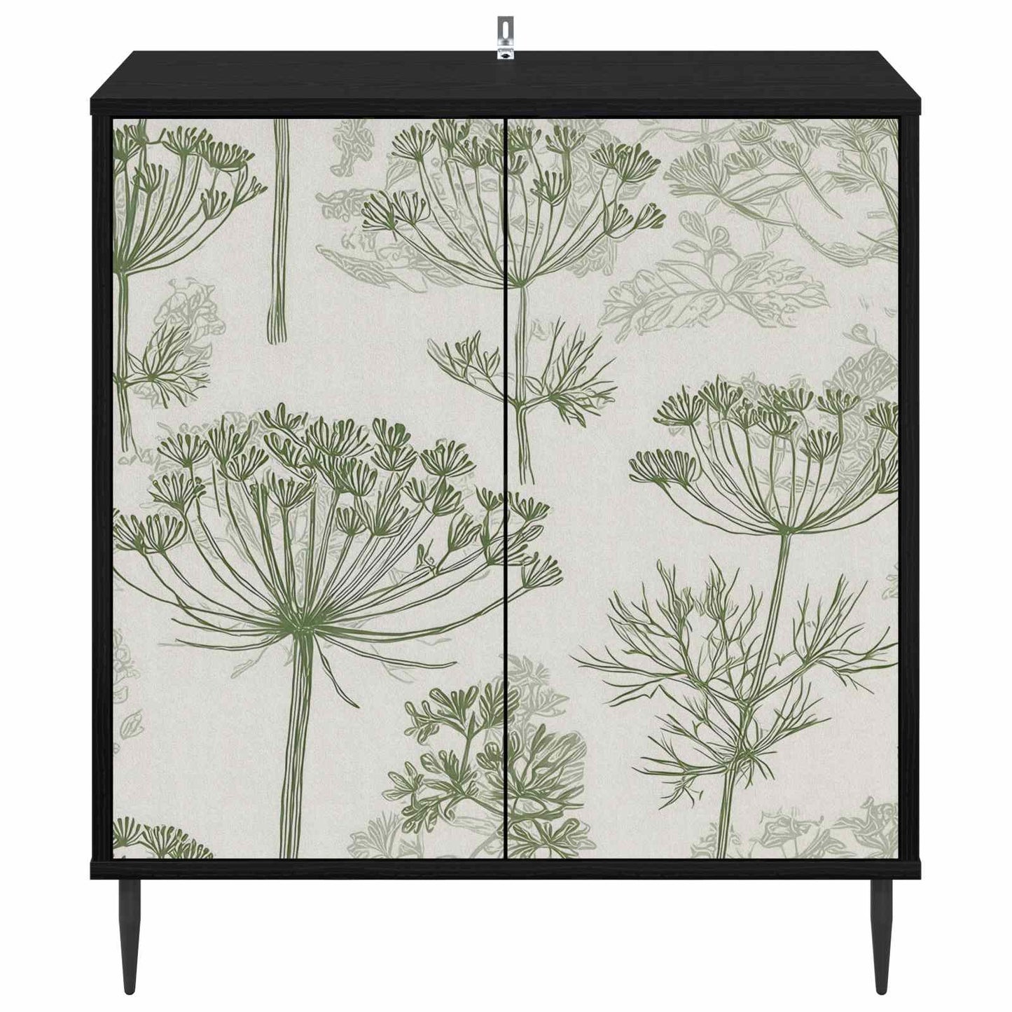 Serviesskap GOTHA Svart eik 69 x 33 x 76 cm Konstruert tre