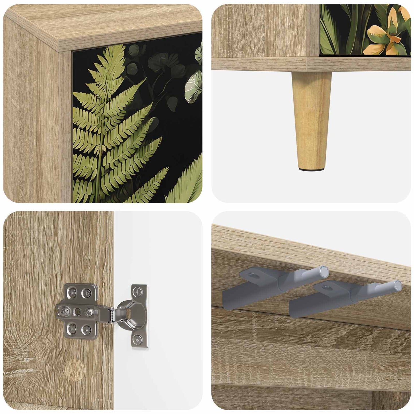 Serviesskap RHENEN Sonoma 102 x 33 x 75 cm Konstruert tre