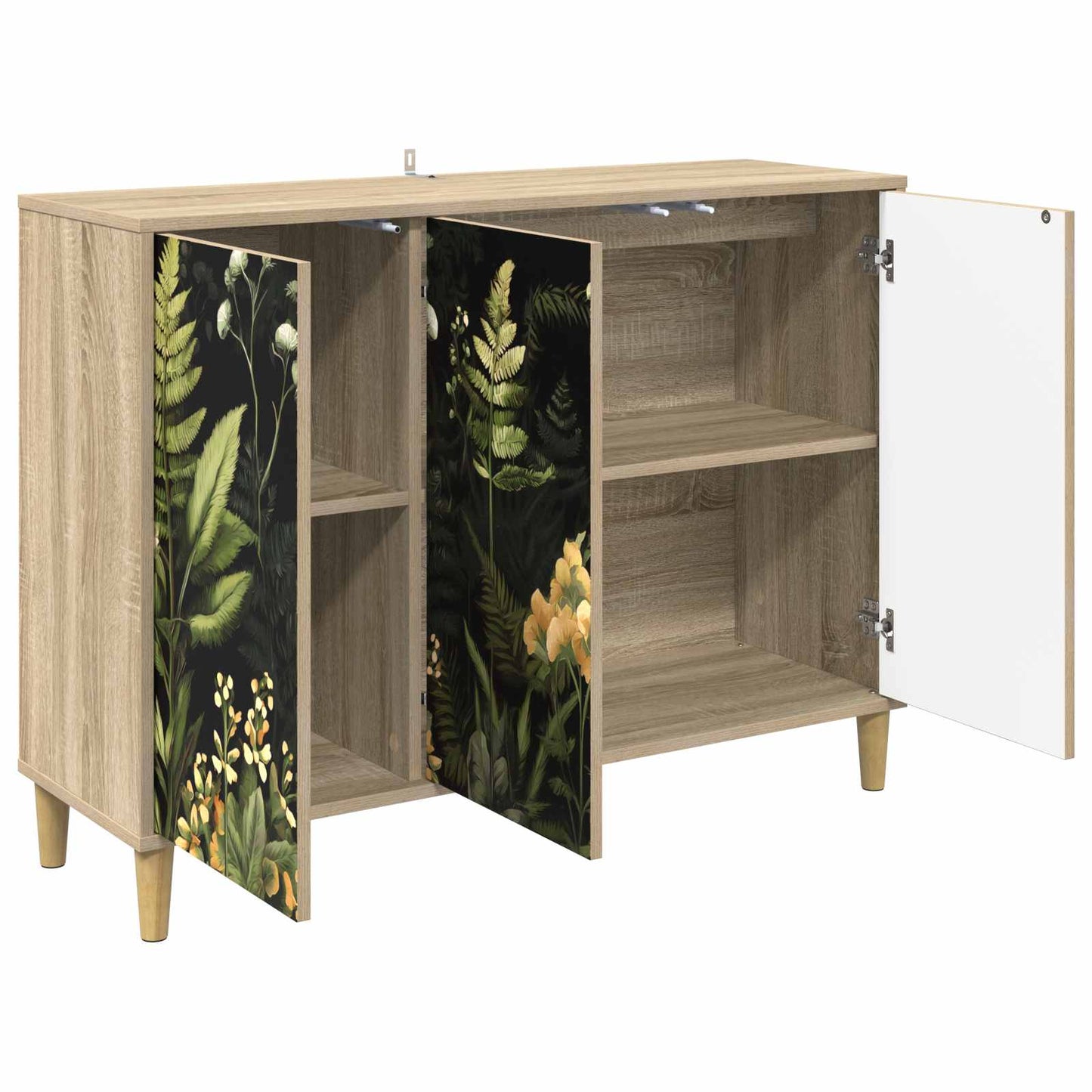 Serviesskap RHENEN Sonoma 102 x 33 x 75 cm Konstruert tre