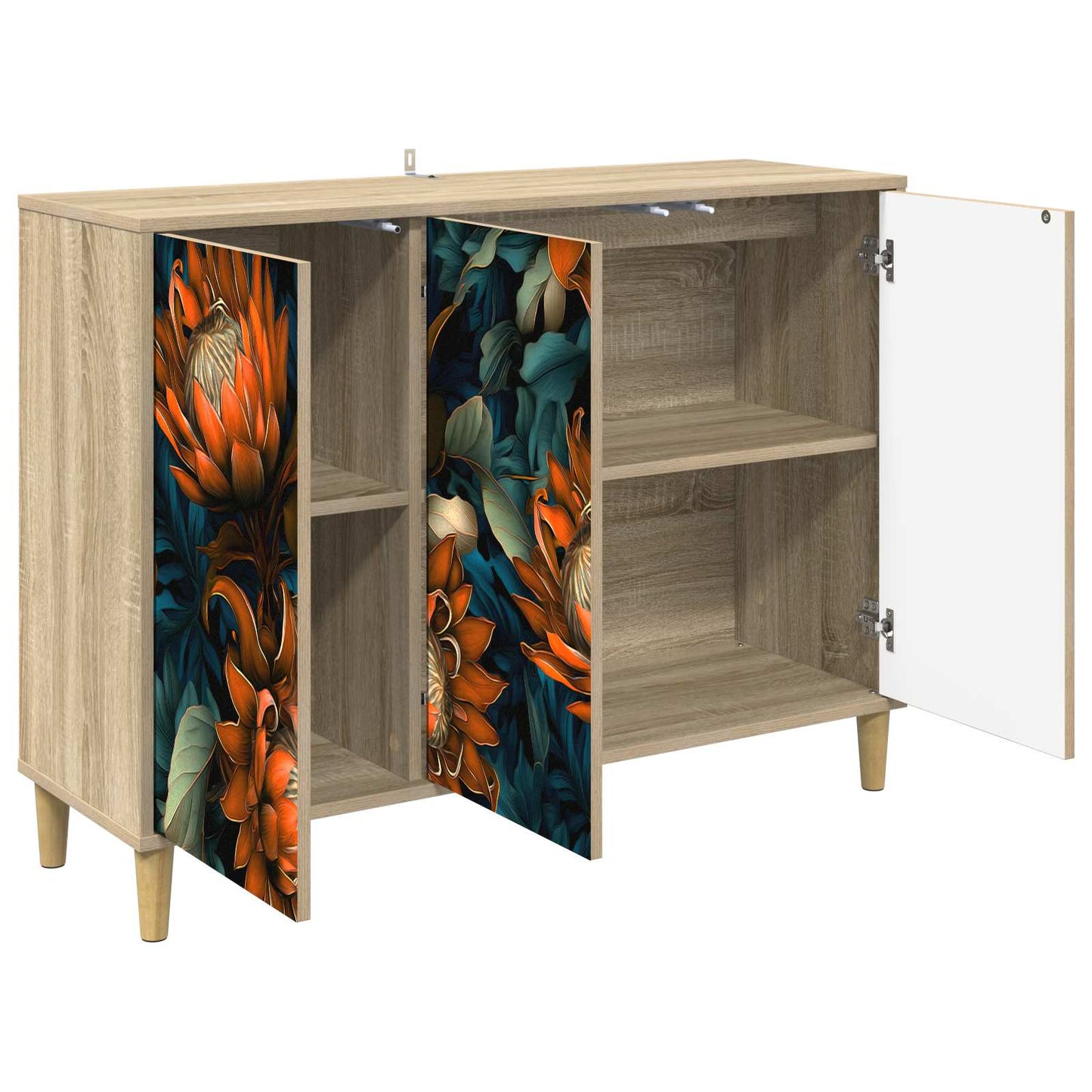Serviesskap LOCHEM Sonoma 102 x 33 x 75 cm Konstruert tre