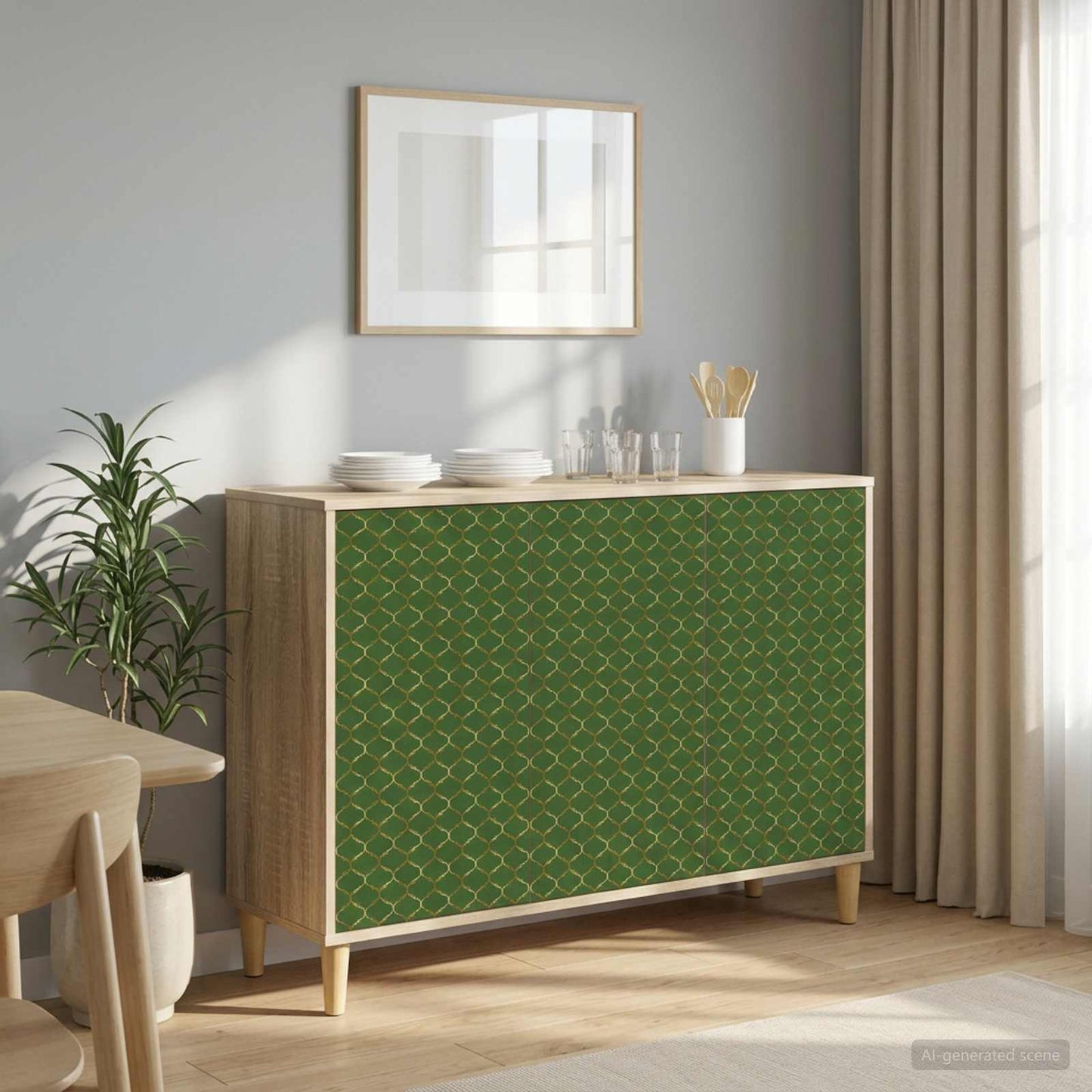 Serviesskap GELEEN Sonoma 102 x 33 x 75 cm Konstruert tre