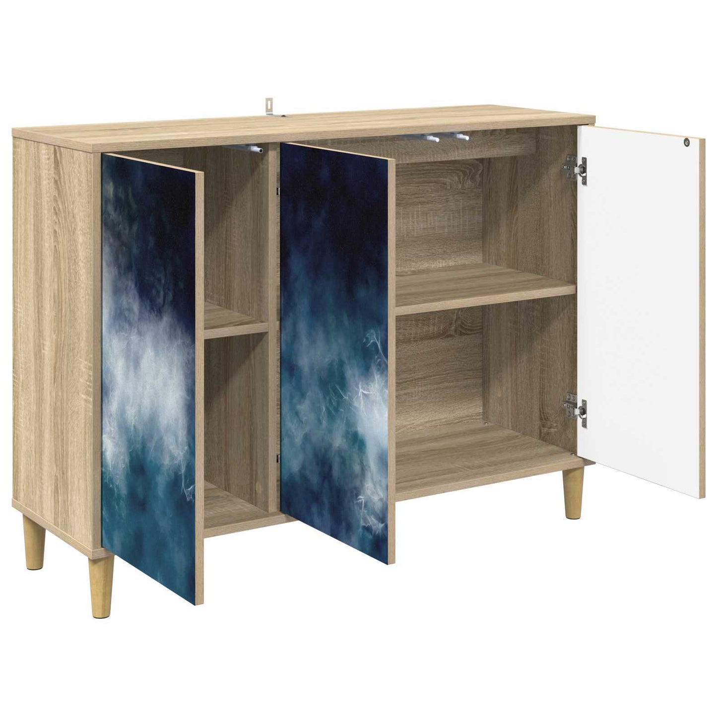 Serviesskap RAALTE Sonoma 102 x 33 x 75 cm Konstruert tre