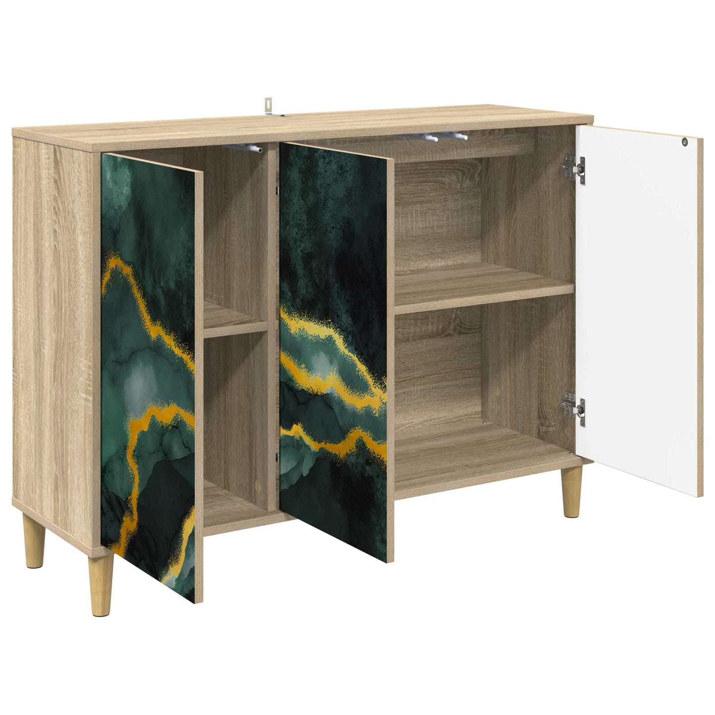 Serviesskap WIJHE Sonoma 102 x 33 x 75 cm Konstruert tre