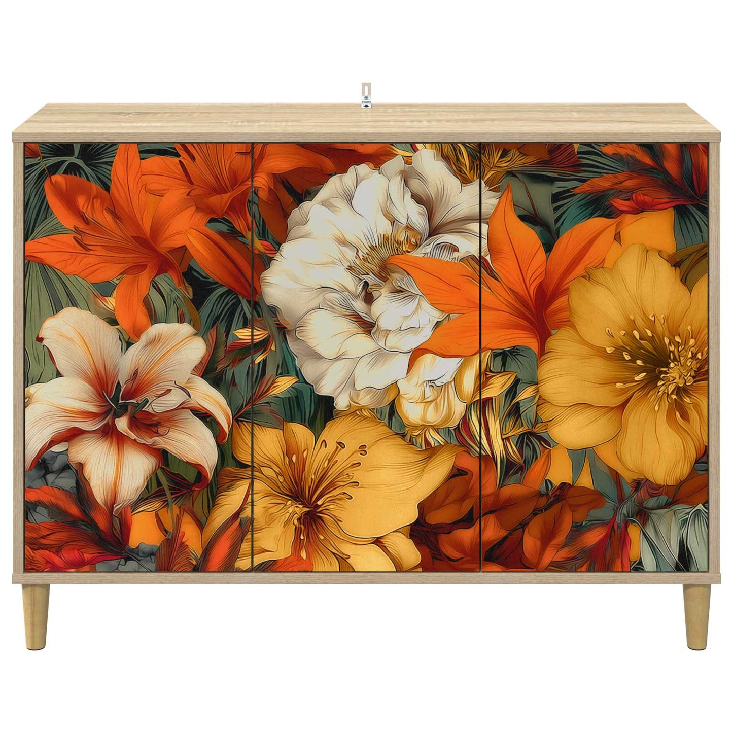 Serviesskap GENNEP Sonoma 102 x 33 x 75 cm Konstruert tre