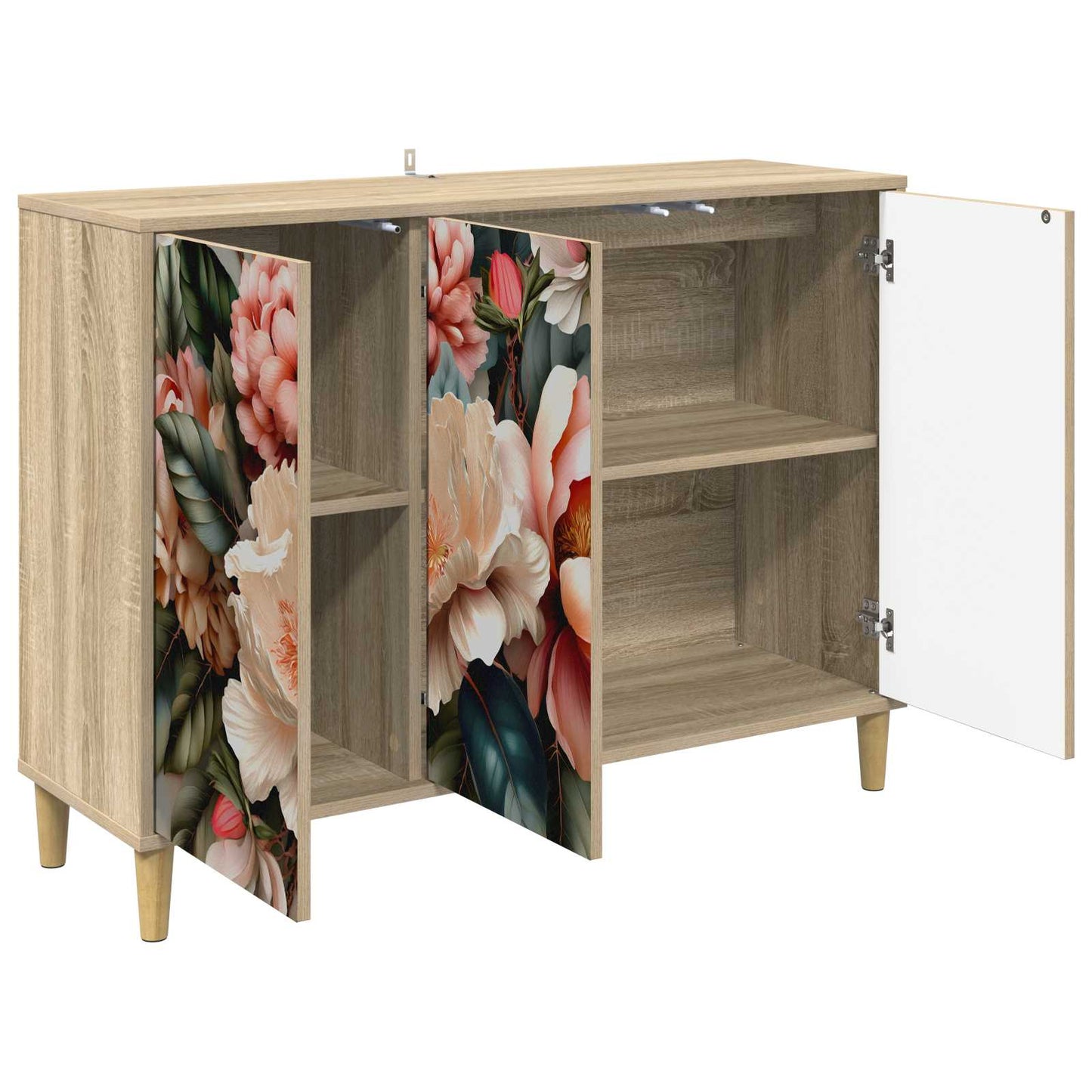 Serviesskap BORNE Sonoma 102 x 33 x 75 cm Konstruert tre