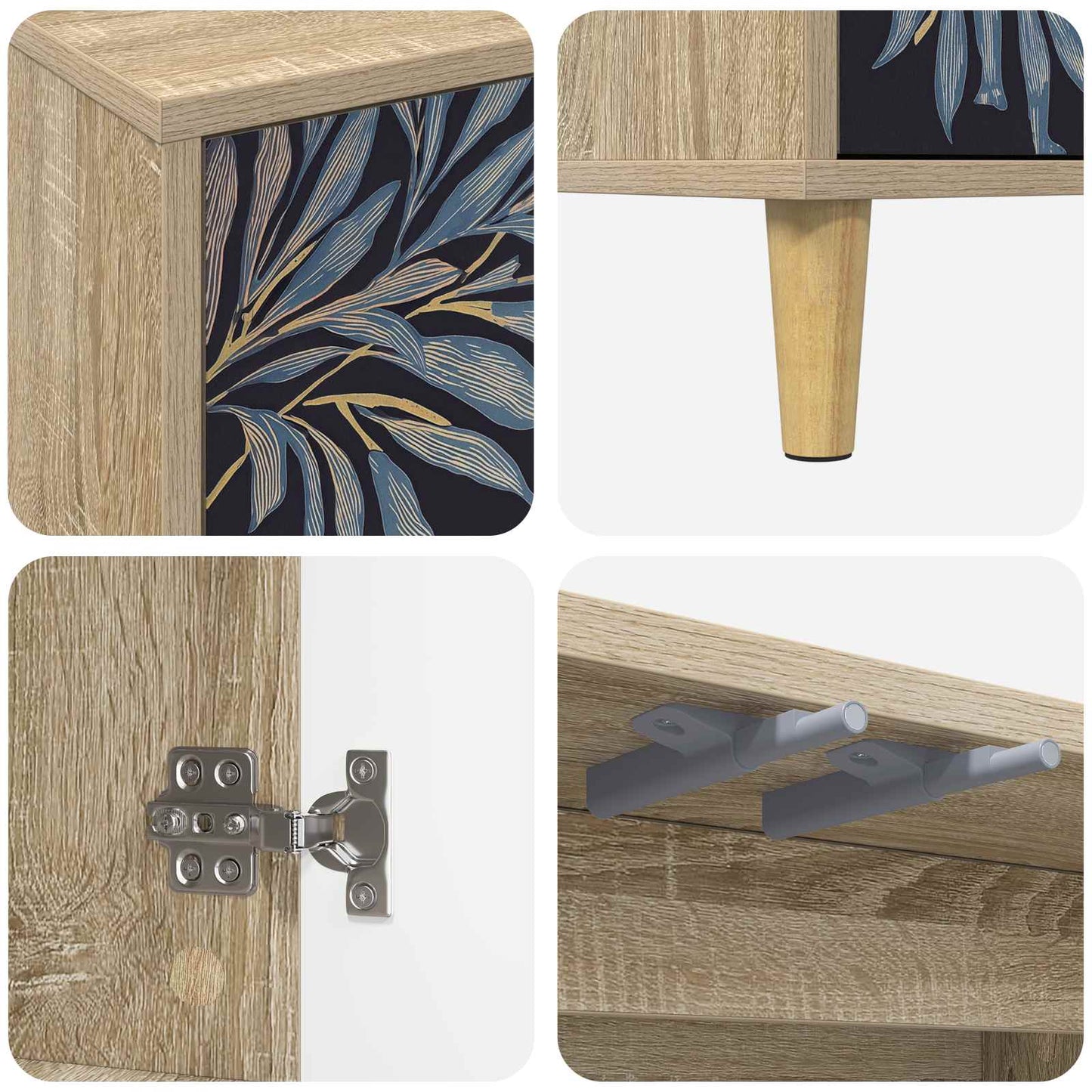 Serviesskap DOKKUM Sonoma 102 x 33 x 75 cm Konstruert tre
