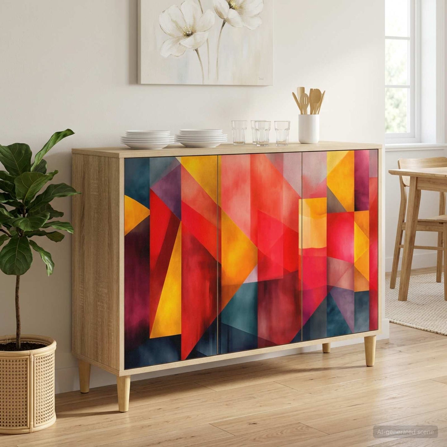 Serviesskap HEESCH Sonoma 102 x 33 x 75 cm Konstruert tre