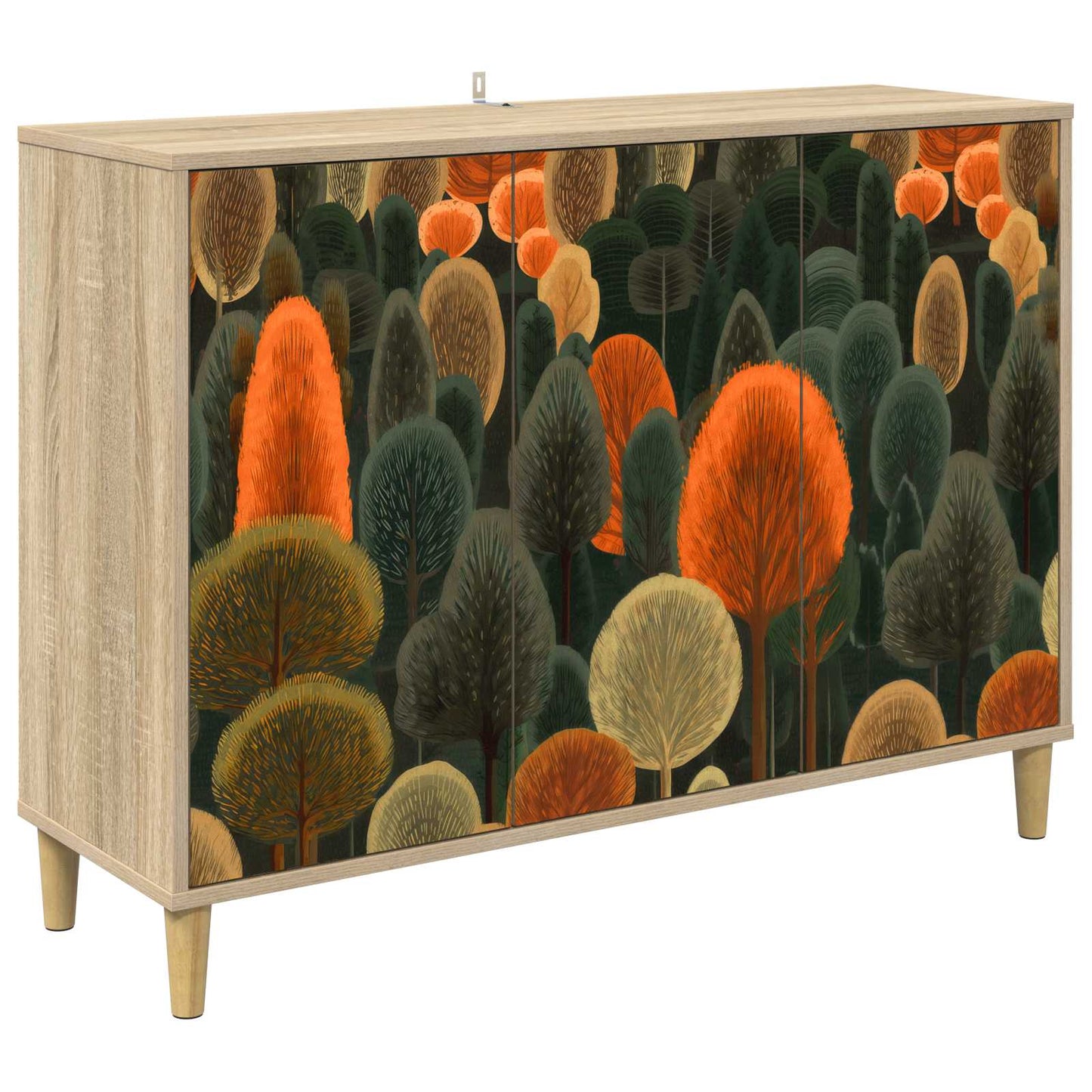 Serviesskap ZAANDAM Sonoma 102 x 33 x 75 cm Konstruert tre