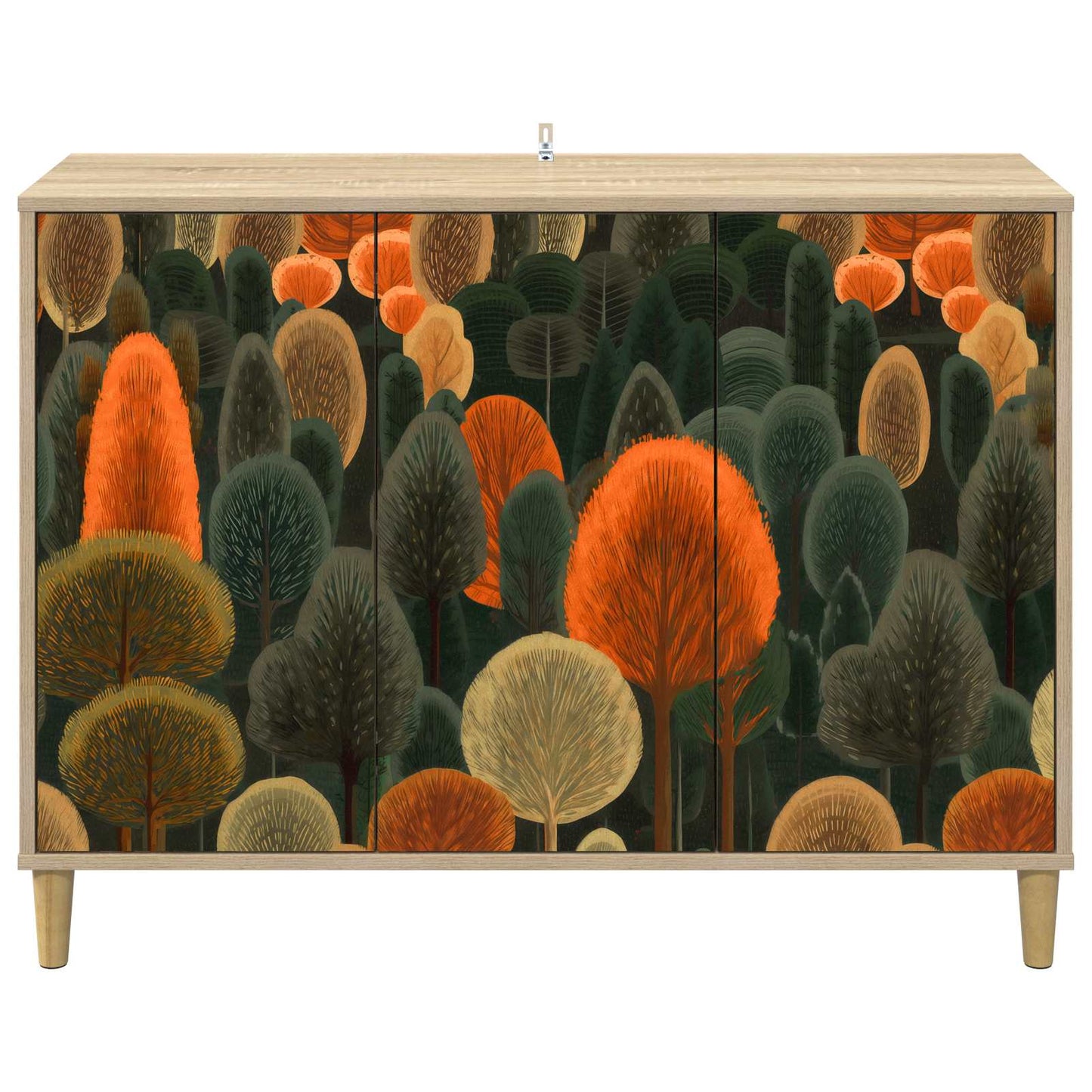Serviesskap ZAANDAM Sonoma 102 x 33 x 75 cm Konstruert tre