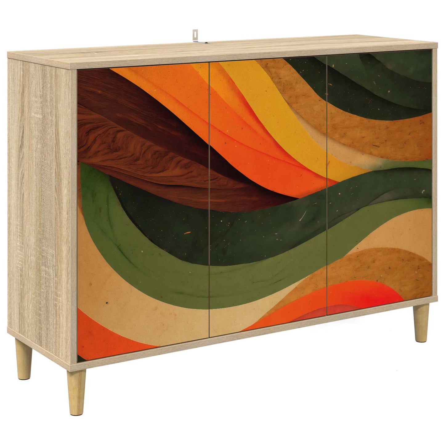 Serviesskap BONN Sonoma 102 x 33 x 75 cm Konstruert tre