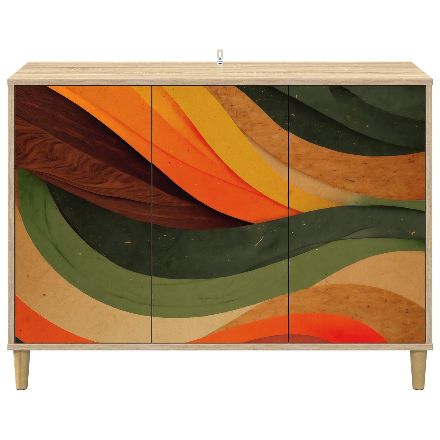 Serviesskap BONN Sonoma 102 x 33 x 75 cm Konstruert tre