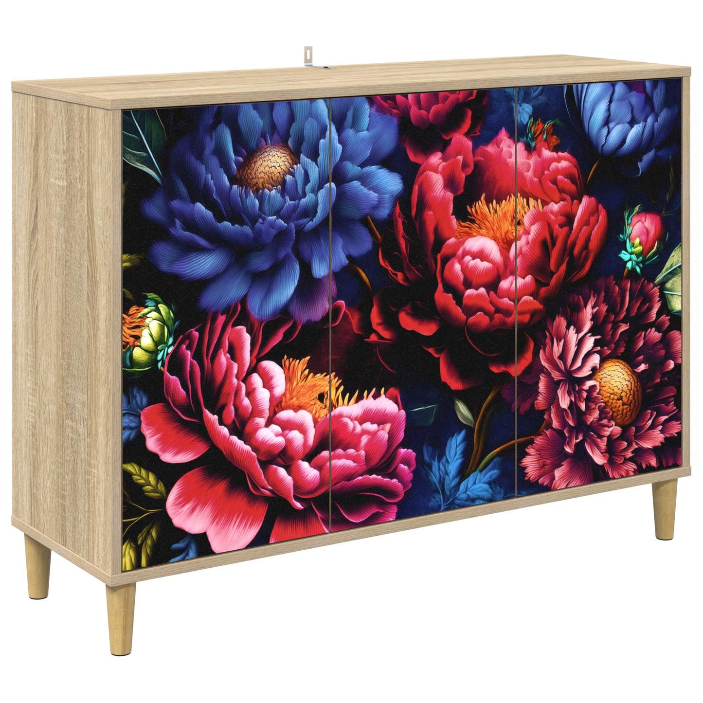 Serviesskap KIEL Sonoma 102 x 33 x 75 cm Konstruert tre