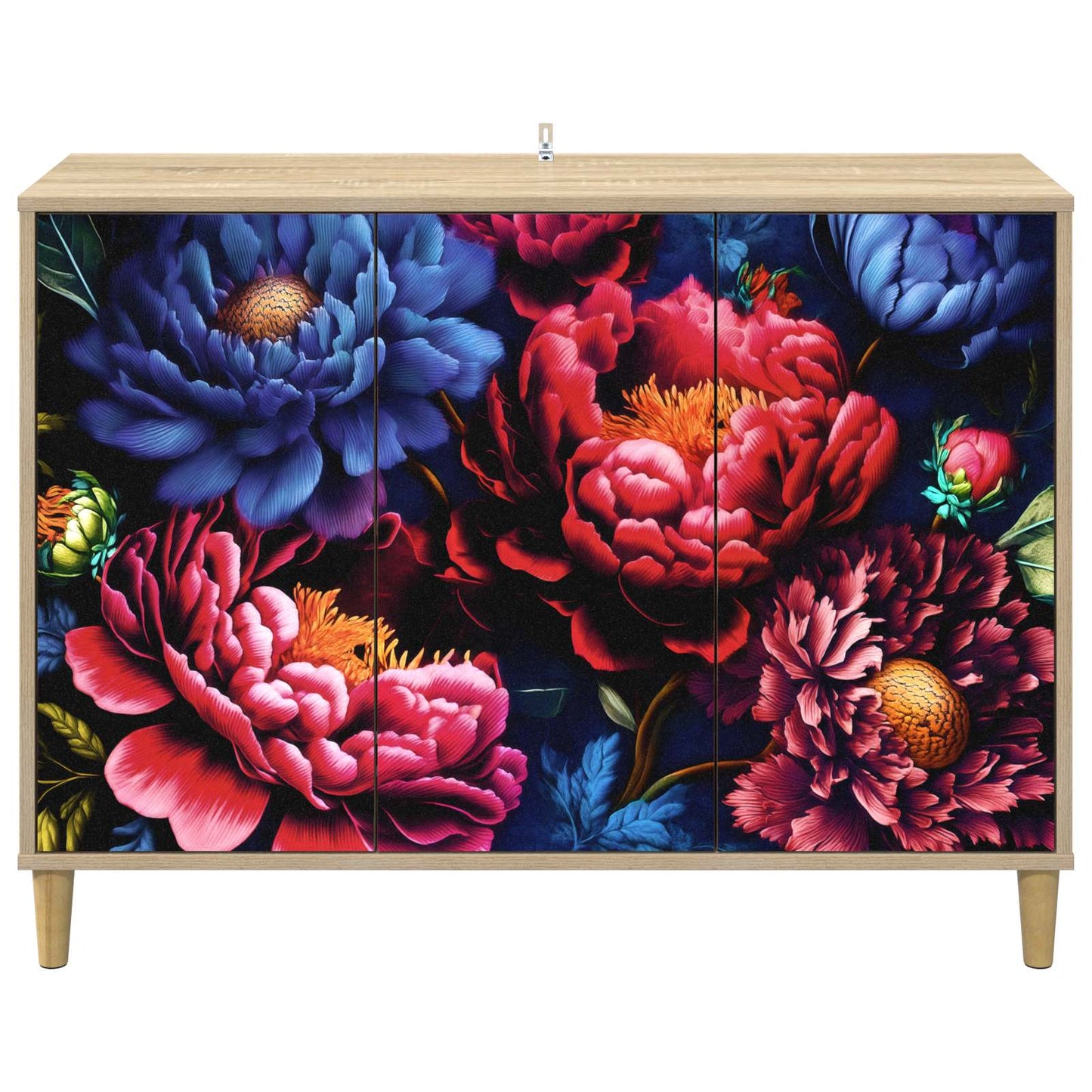 Serviesskap KIEL Sonoma 102 x 33 x 75 cm Konstruert tre