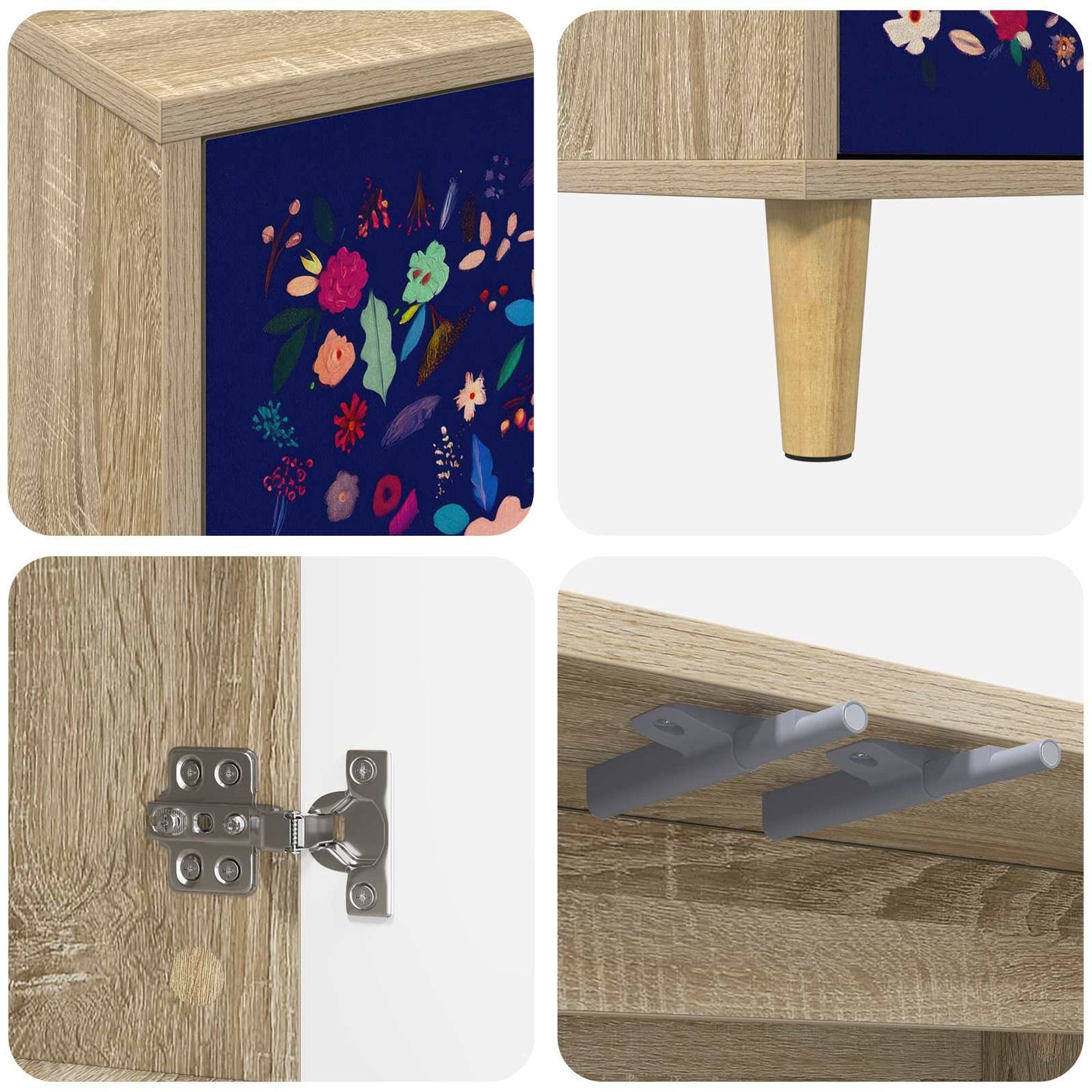 Serviesskap MAINZ Sonoma 102 x 33 x 75 cm Konstruert tre