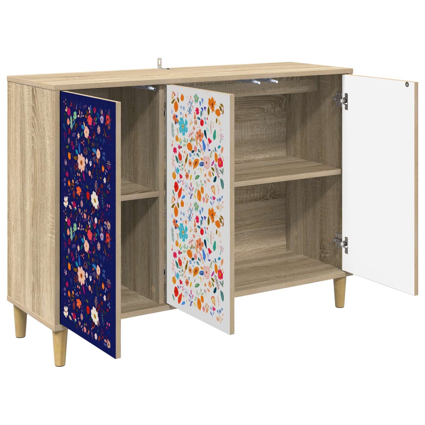 Serviesskap MAINZ Sonoma 102 x 33 x 75 cm Konstruert tre