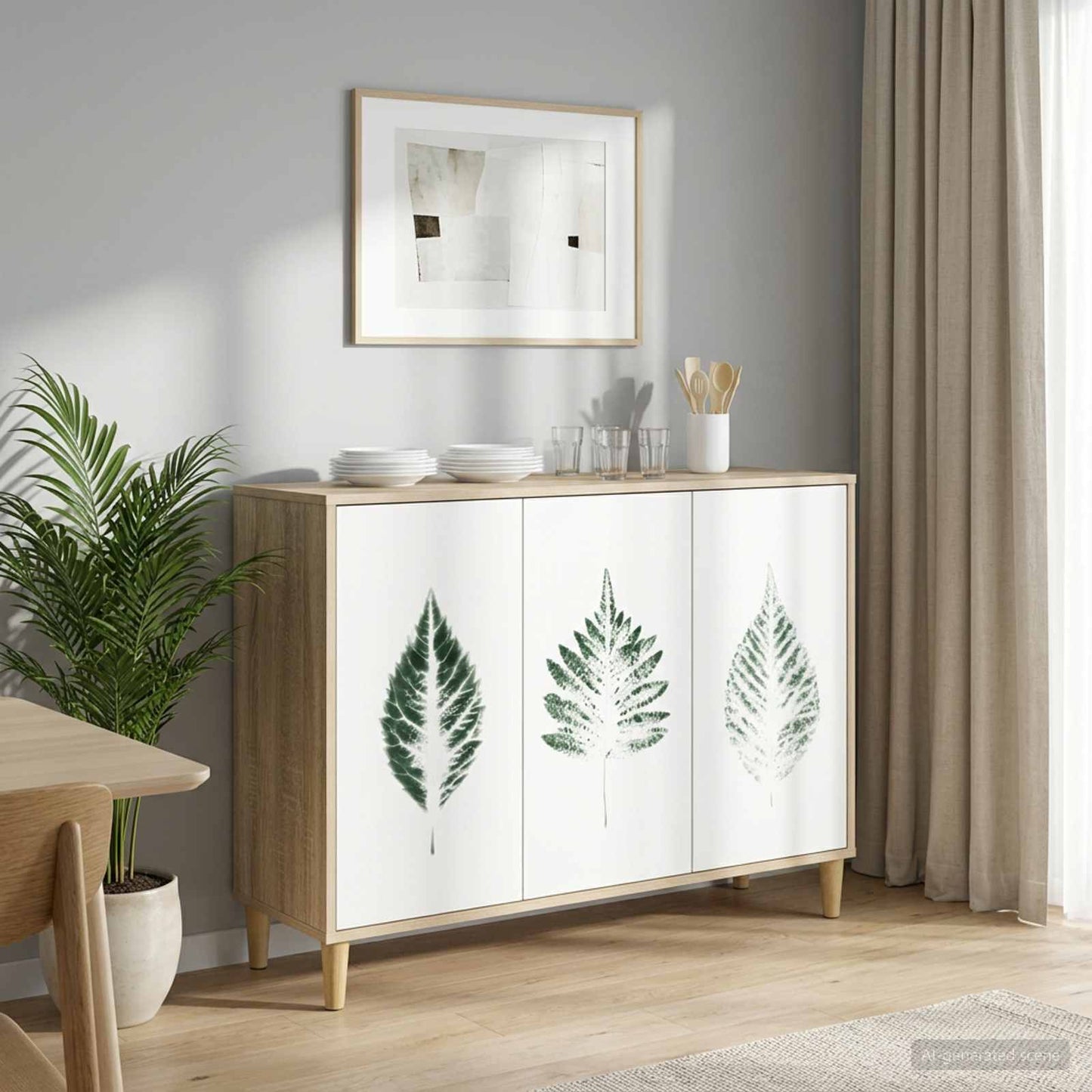 Serviesskap HANAU Sonoma 102 x 33 x 75 cm Konstruert tre