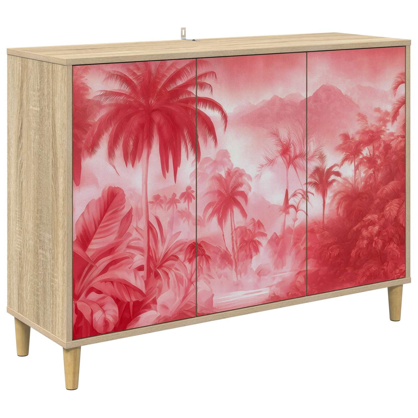 Serviesskap AACHEN Sonoma 102 x 33 x 75 cm Konstruert tre
