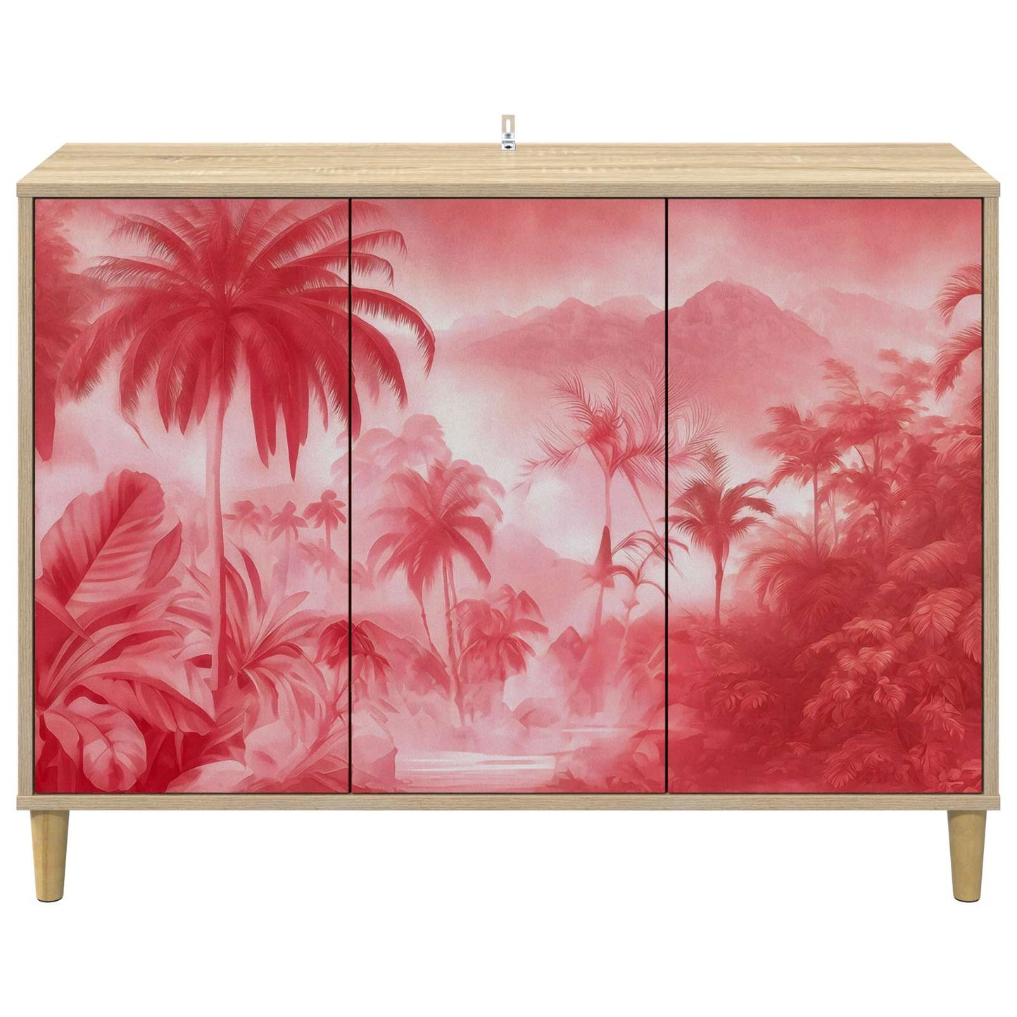 Serviesskap AACHEN Sonoma 102 x 33 x 75 cm Konstruert tre