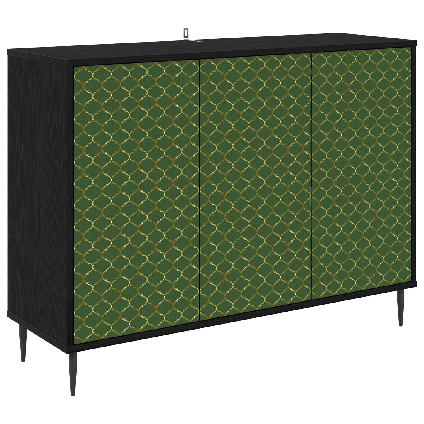 Serviesskap GELEEN Svart eik 102 x 33 x 76 cm Konstruert tre