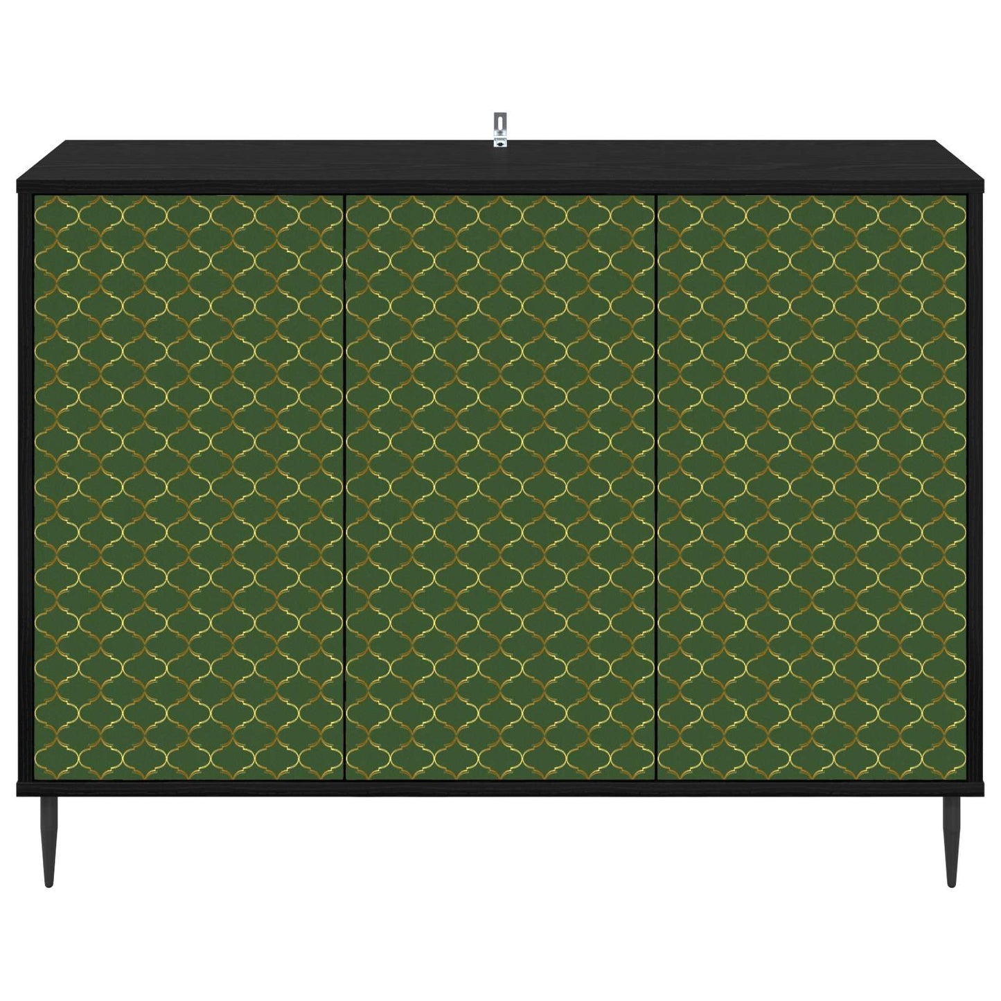 Serviesskap GELEEN Svart eik 102 x 33 x 76 cm Konstruert tre