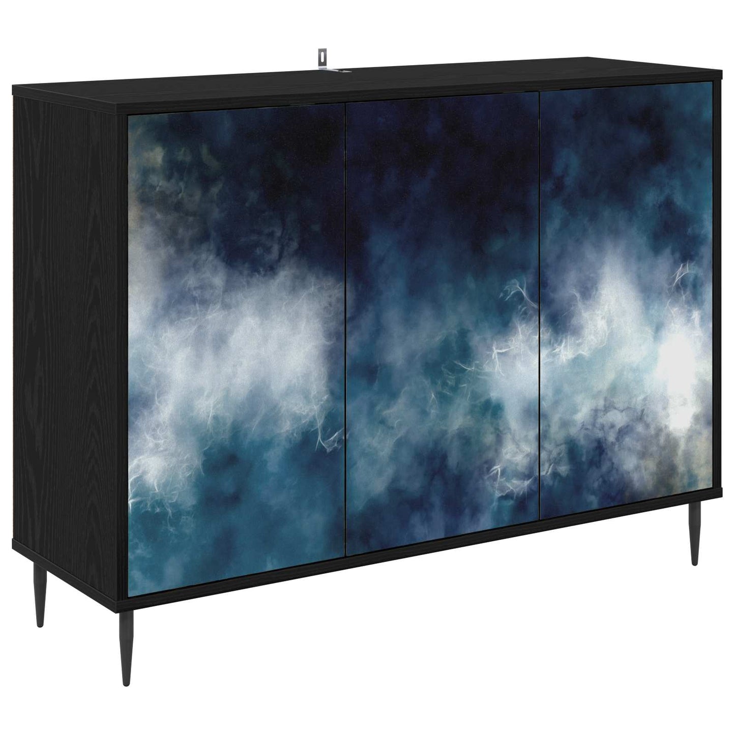 Serviesskap RAALTE Svart eik 102 x 33 x 76 cm Konstruert tre