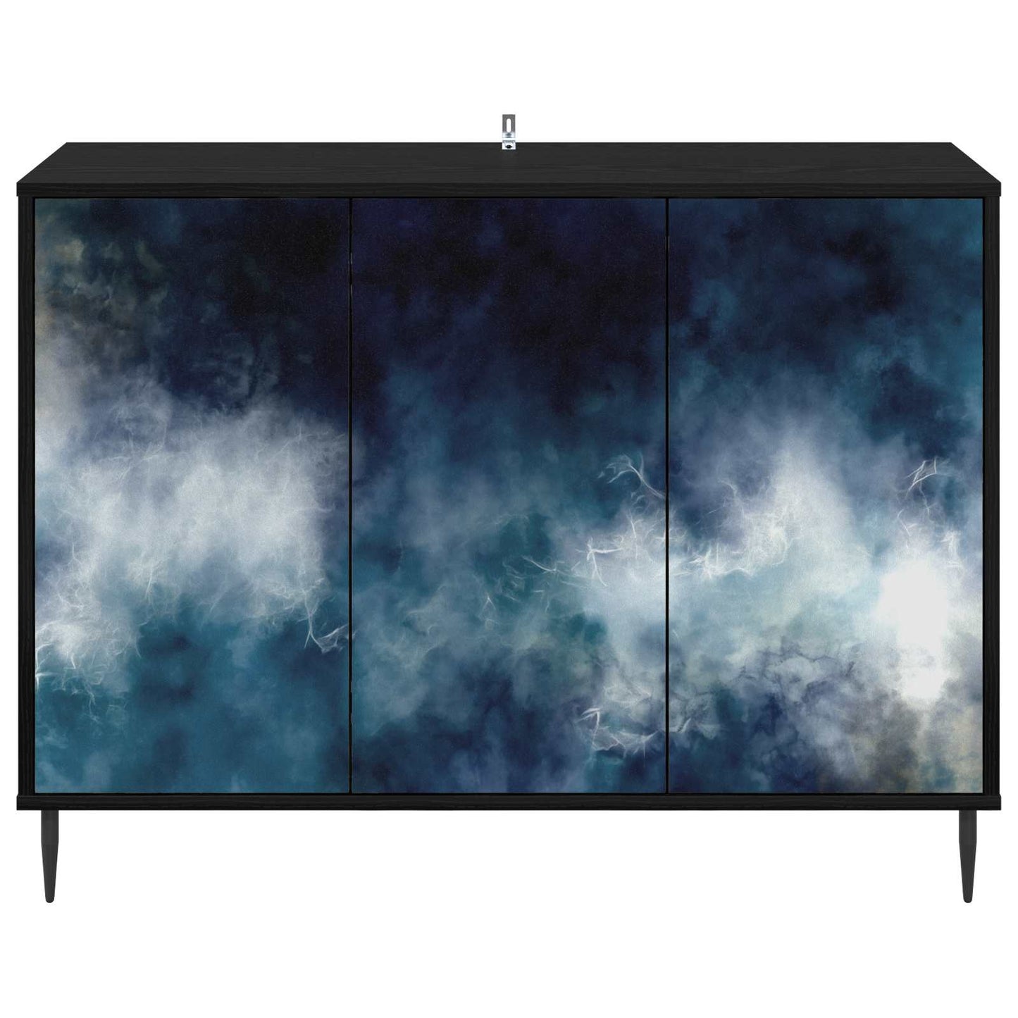 Serviesskap RAALTE Svart eik 102 x 33 x 76 cm Konstruert tre